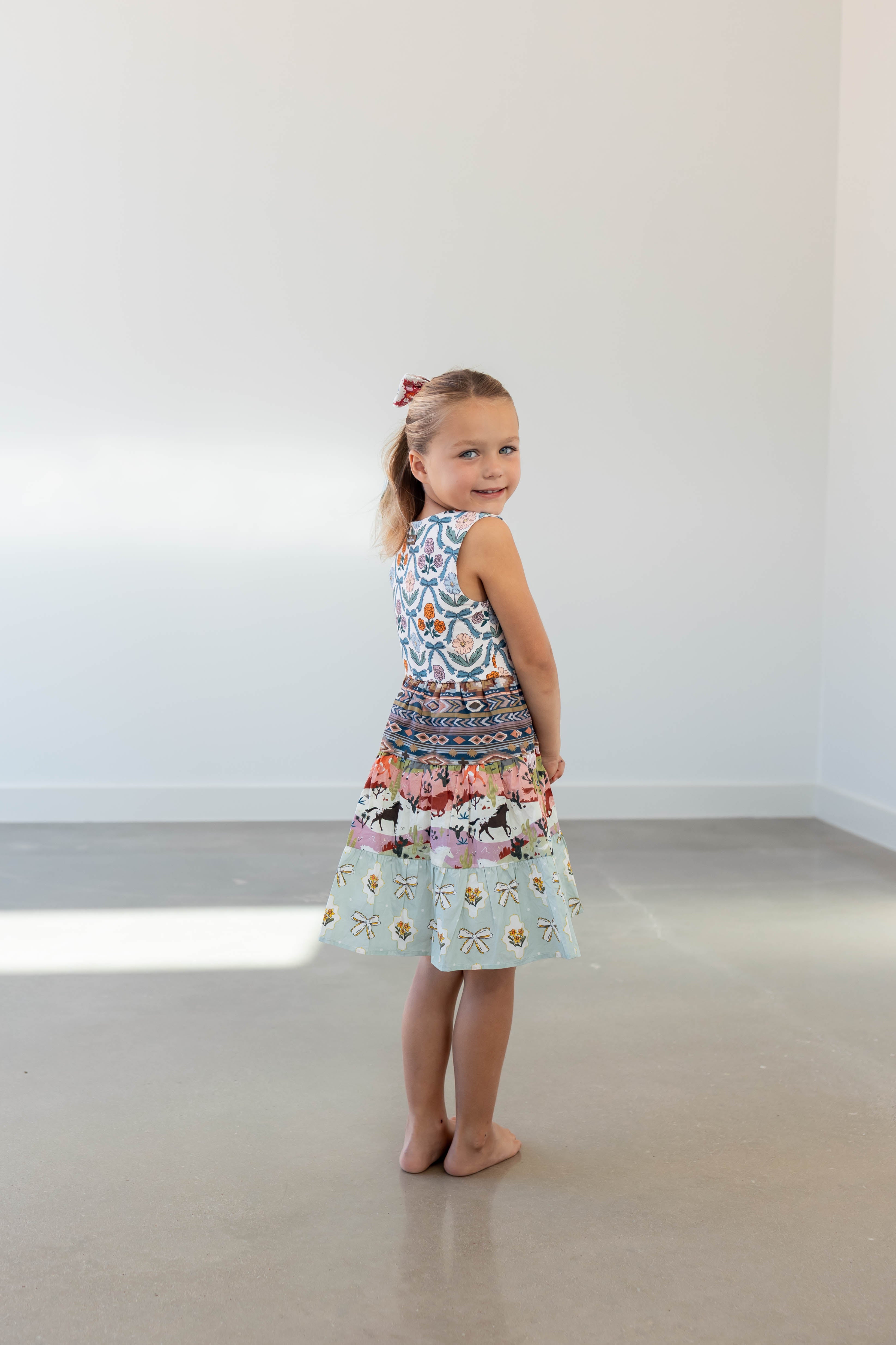 Sunset Stampede Panel Dress