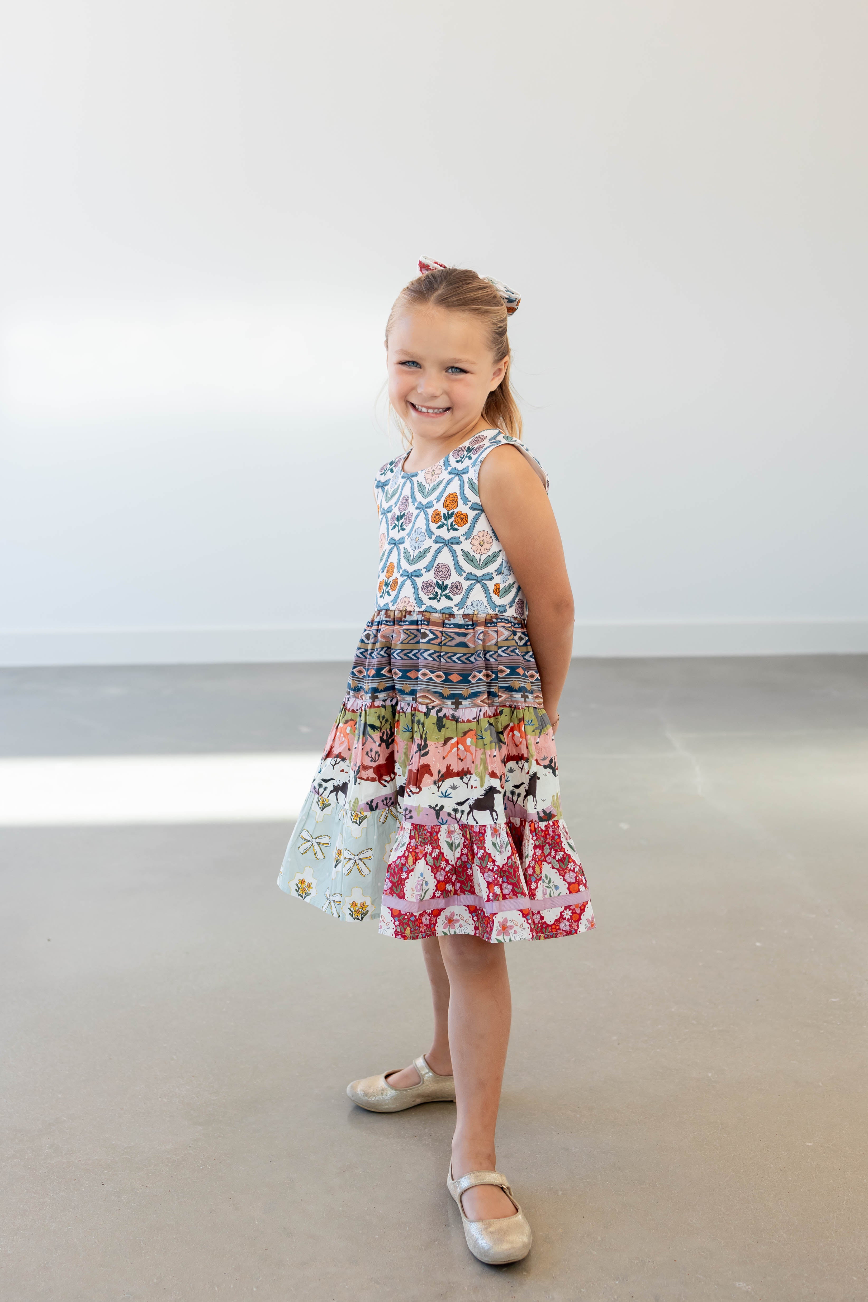 Sunset Stampede Panel Dress