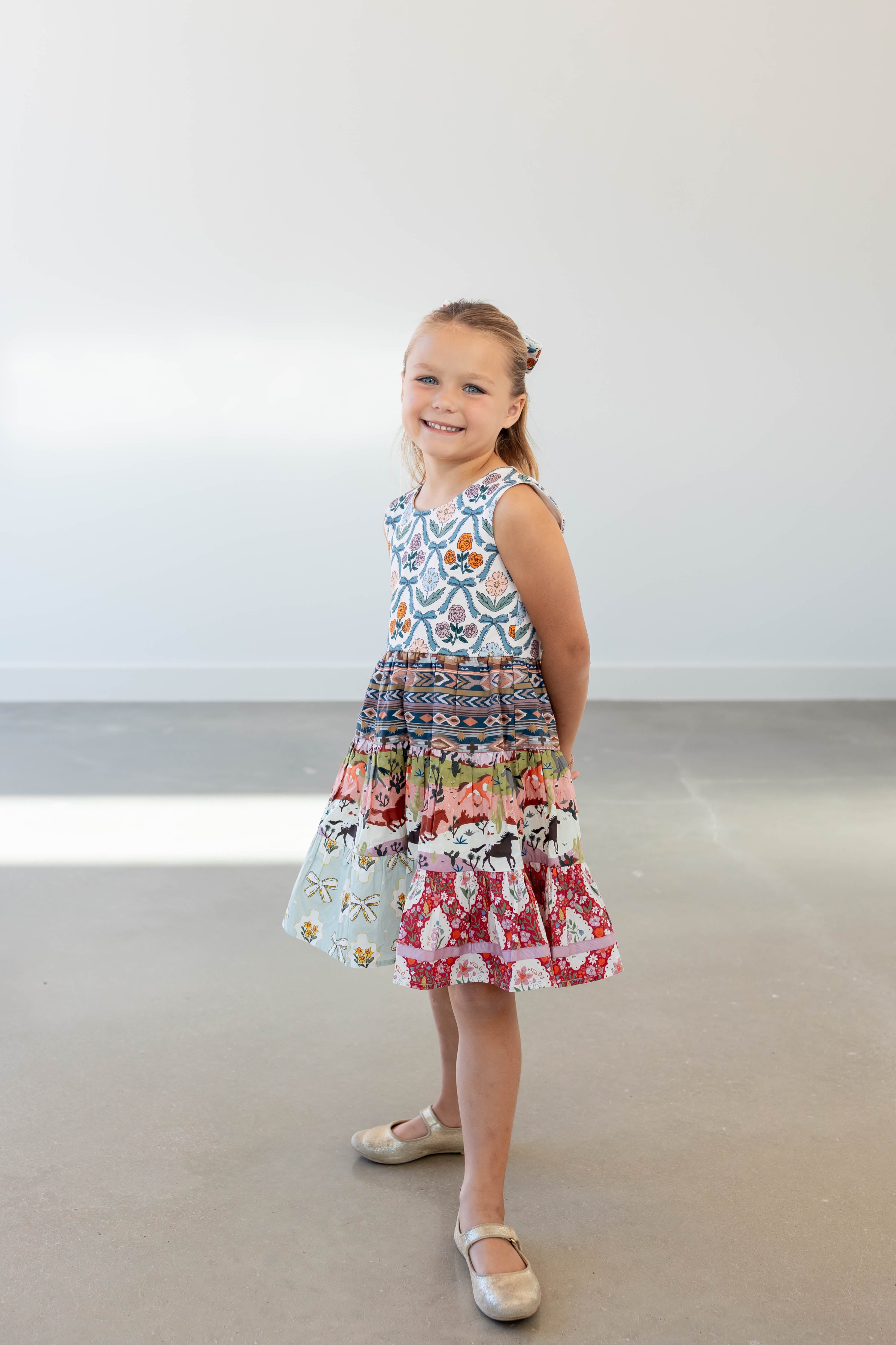 Sunset Stampede Panel Dress