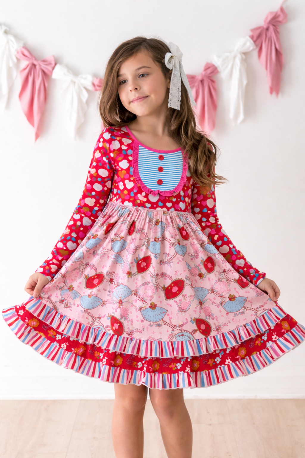 Sweetheart Fans Club Ruffle Dress