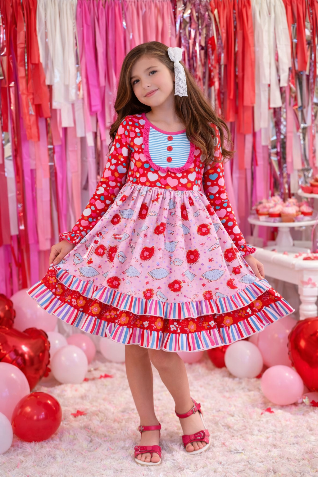 Sweetheart Fans Club Ruffle Dress