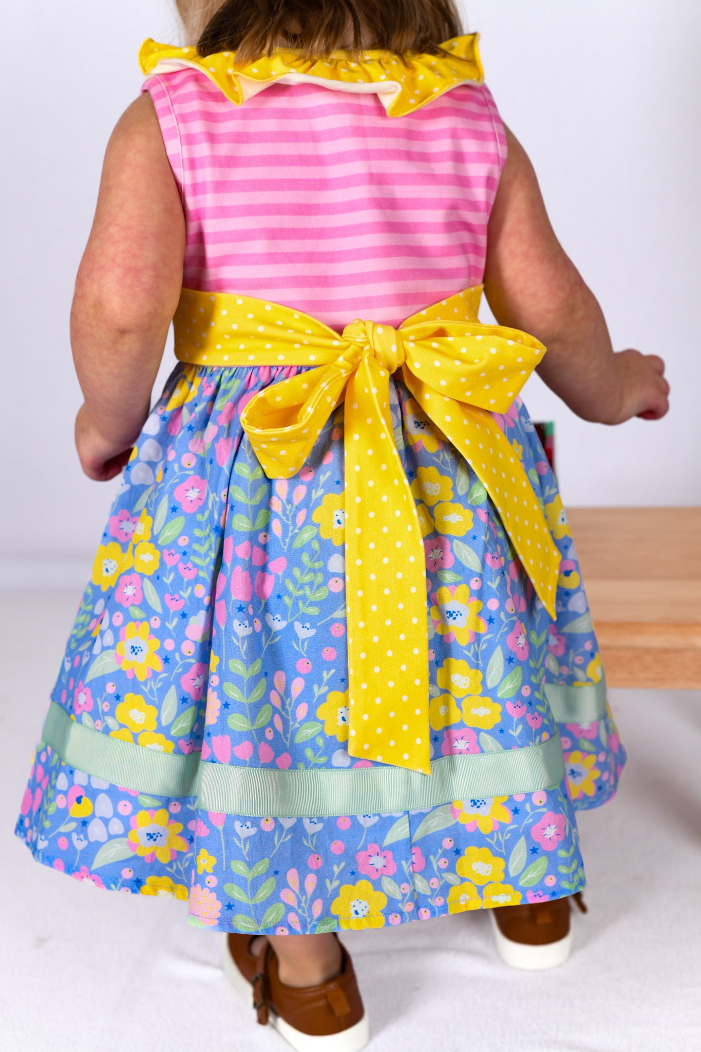 Sapphire Serenade Belted Dress