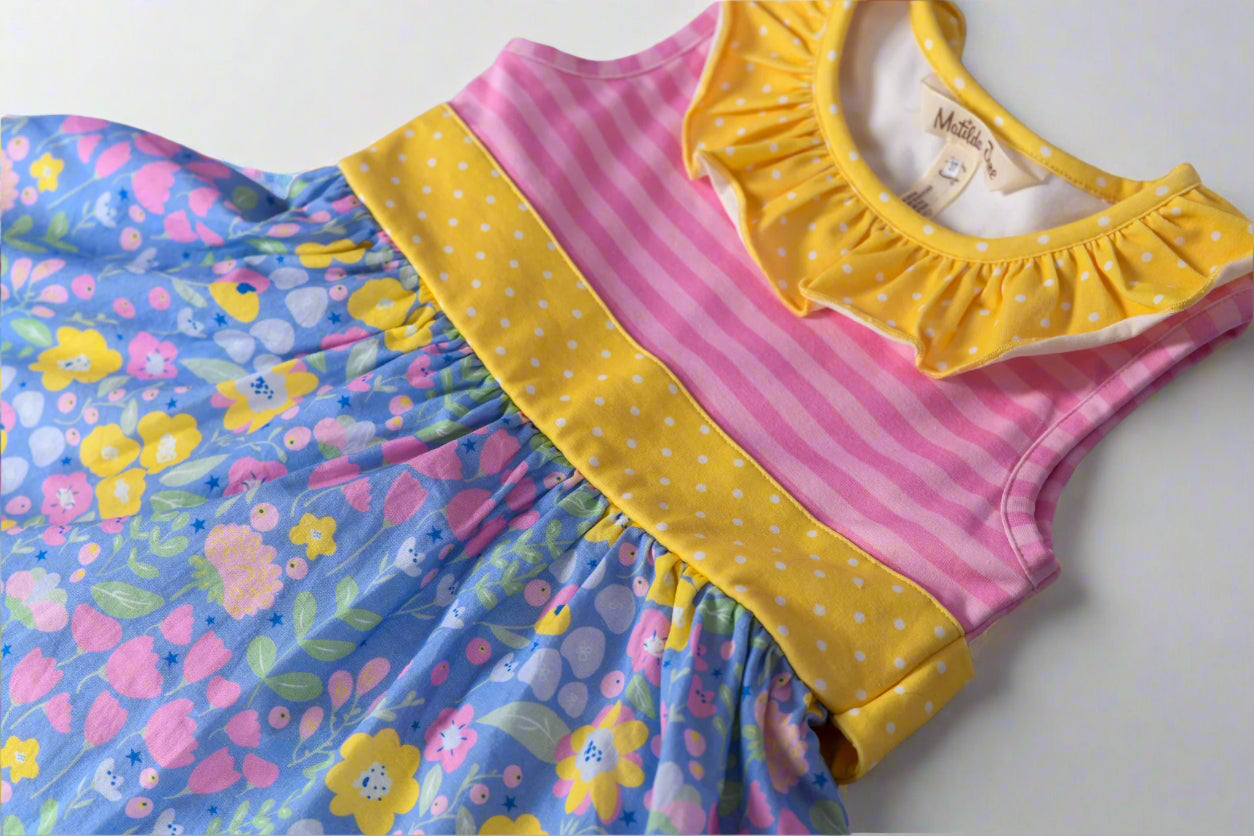 Sapphire Serenade Belted Dress