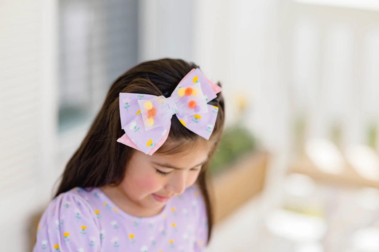 Meadows Melody Pom Pom Hair Bow