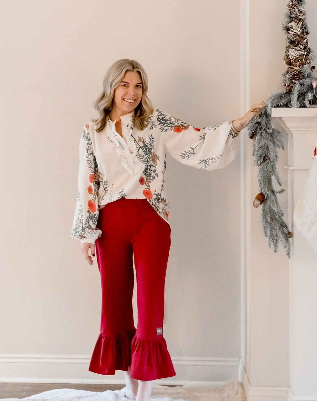 Women's Big Ruffles | Merry in Cranberry
