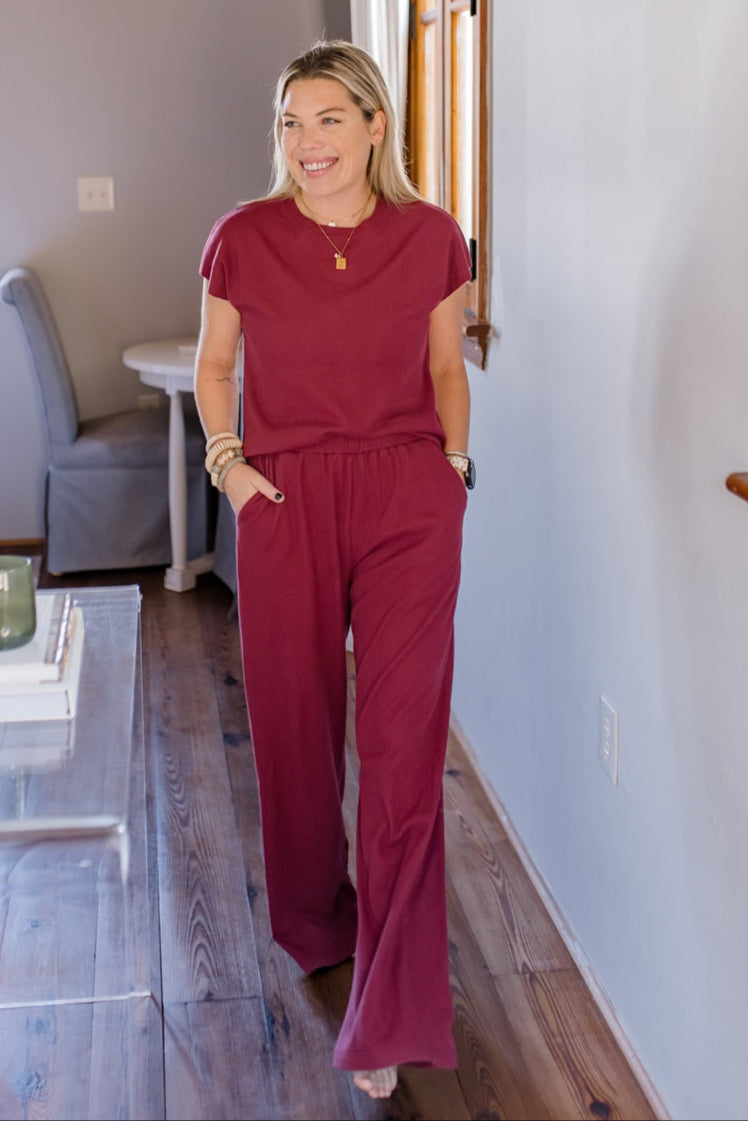 Women's Knit Set | Wine Down Wear