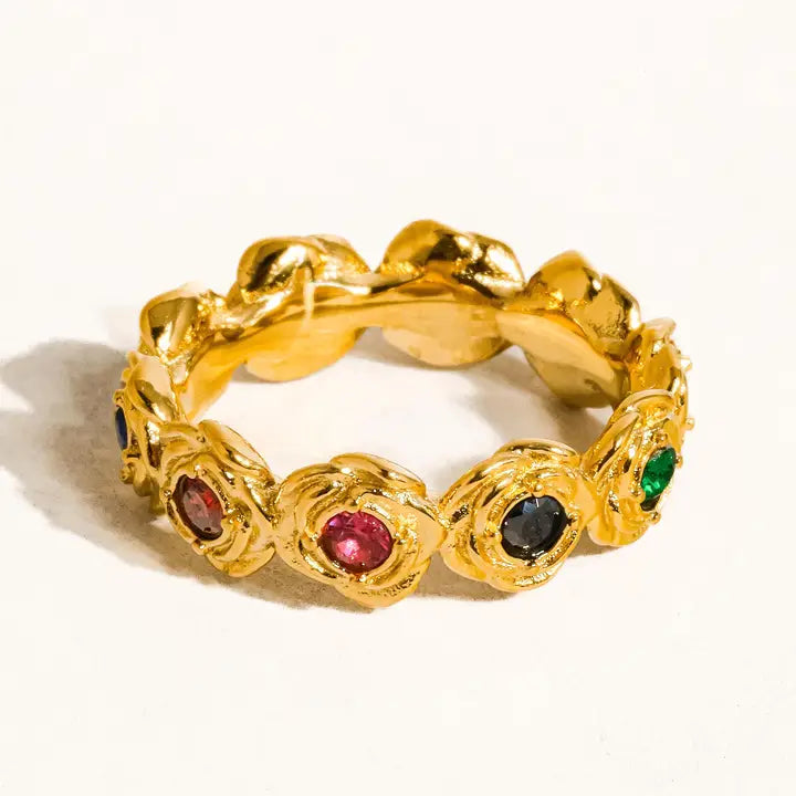 Golden Mosaic Ring