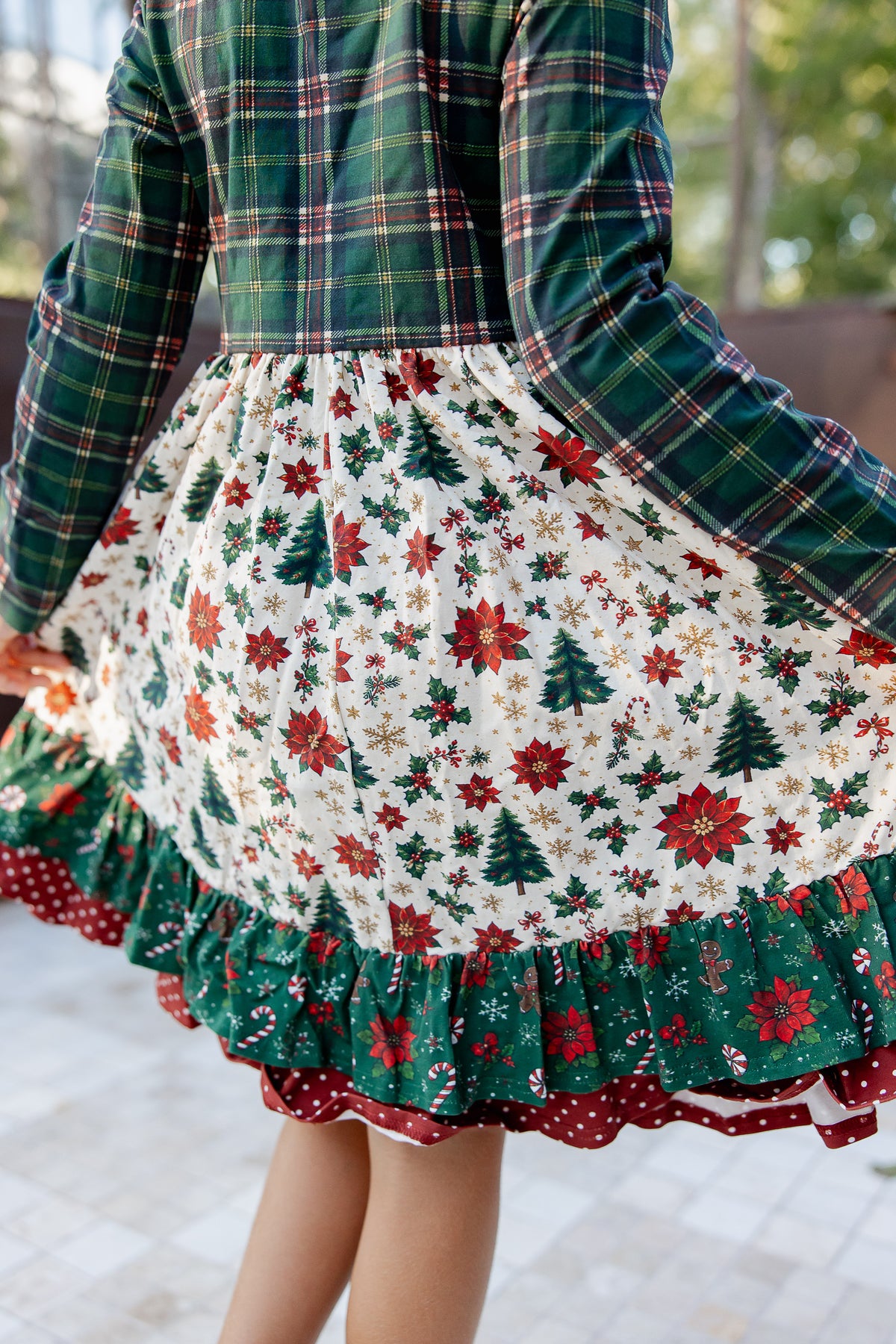 Christmas at Evergreen Manor Ruffle Dress (Pre-Order)
