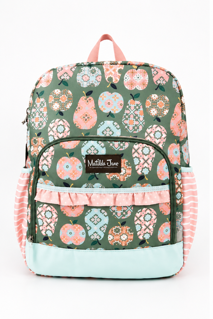 Cece Apple Print Backpack