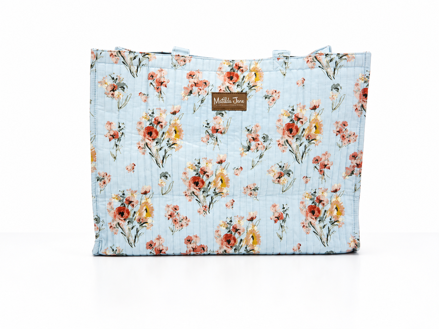 Blue Floral Tote Bag