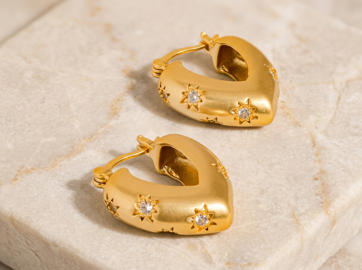 Celeste Heart Hoops