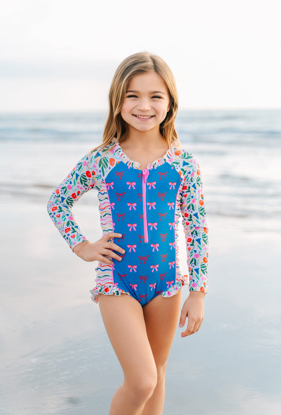 Rash Guard Swimsuit - Long Sleeve | Boho Blossom (Pre-Order)