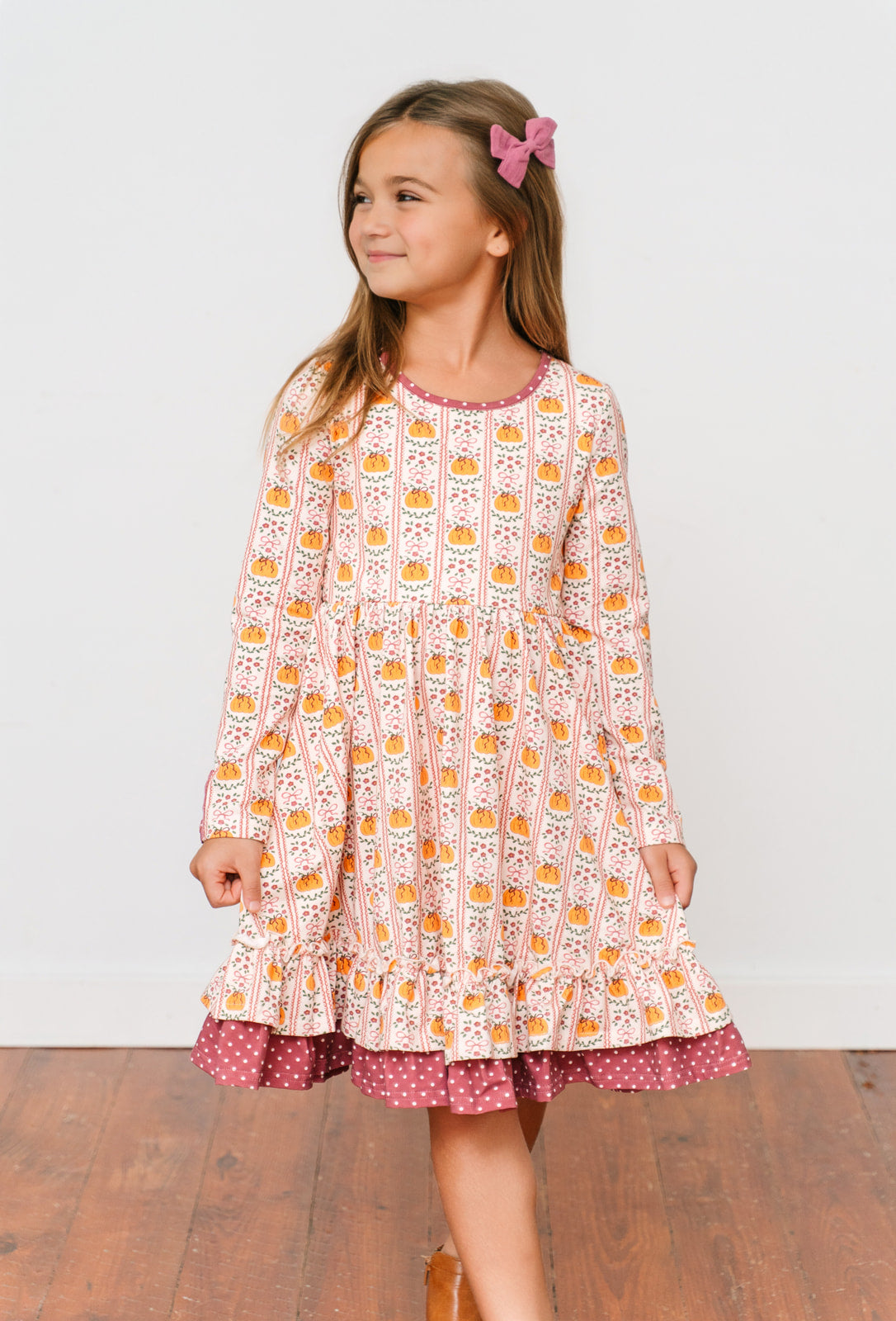 Pumpkin Kisses Ruffle Dress (Pre-Order)
