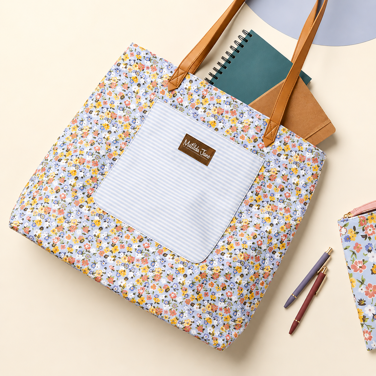 Botanical Floral Tote Bag