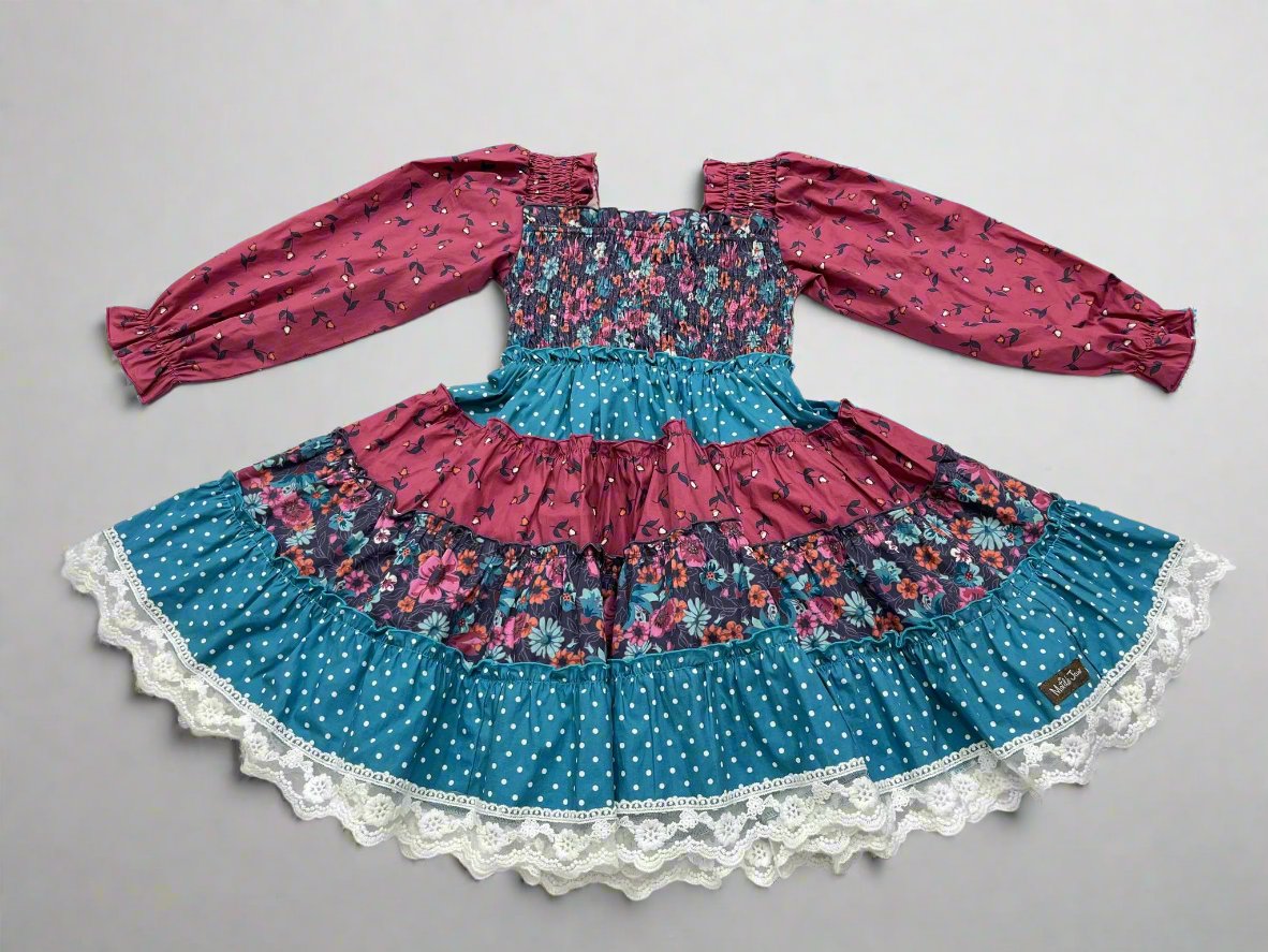 Enchanted Berry Bliss Shirred Dress