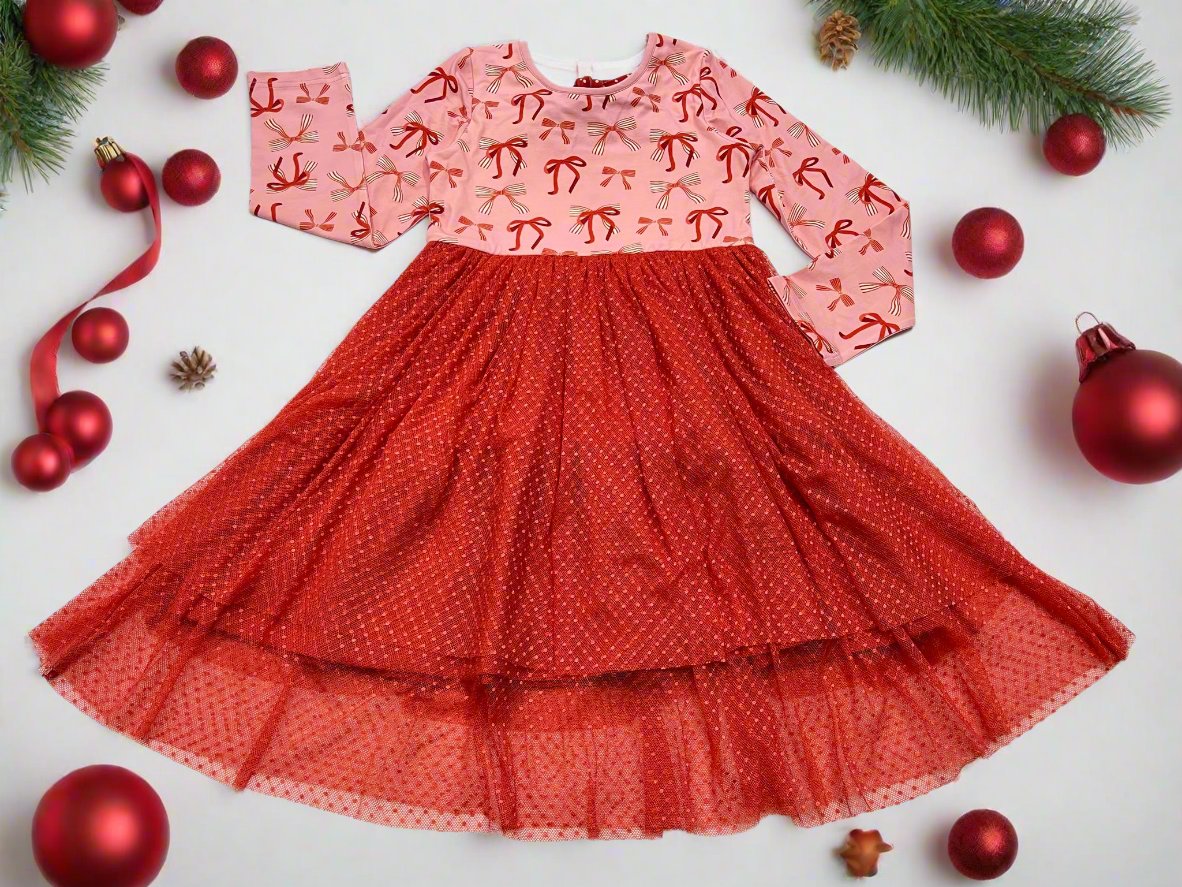 Matilda Jane Holly Days good Knot Dress set 6 Christmas