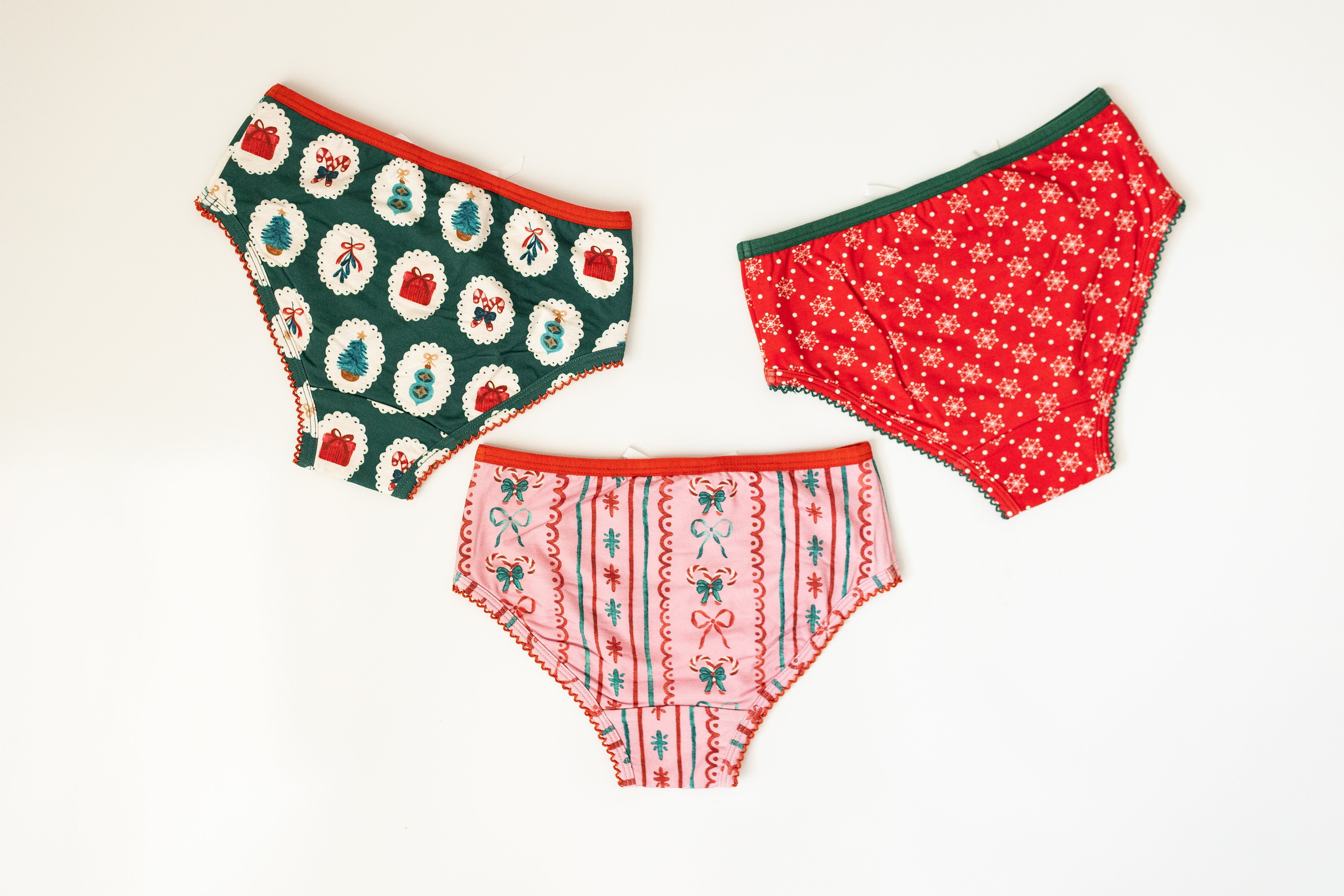 Girls Bikini Brief Underwear | Mistletoe Magic (Set of 3) (PRE-ORDER)