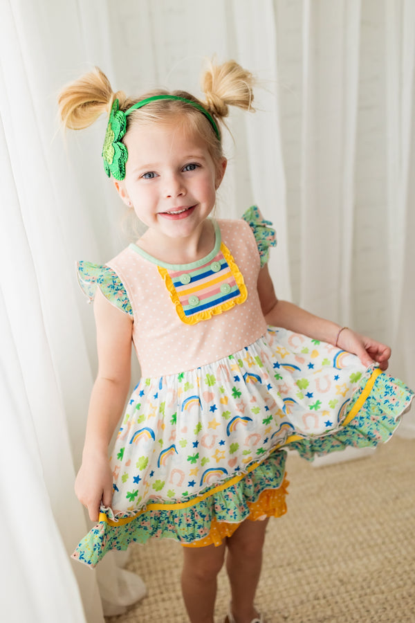 Multi-Fabric Little Girl Dress {matilda jane inspired}