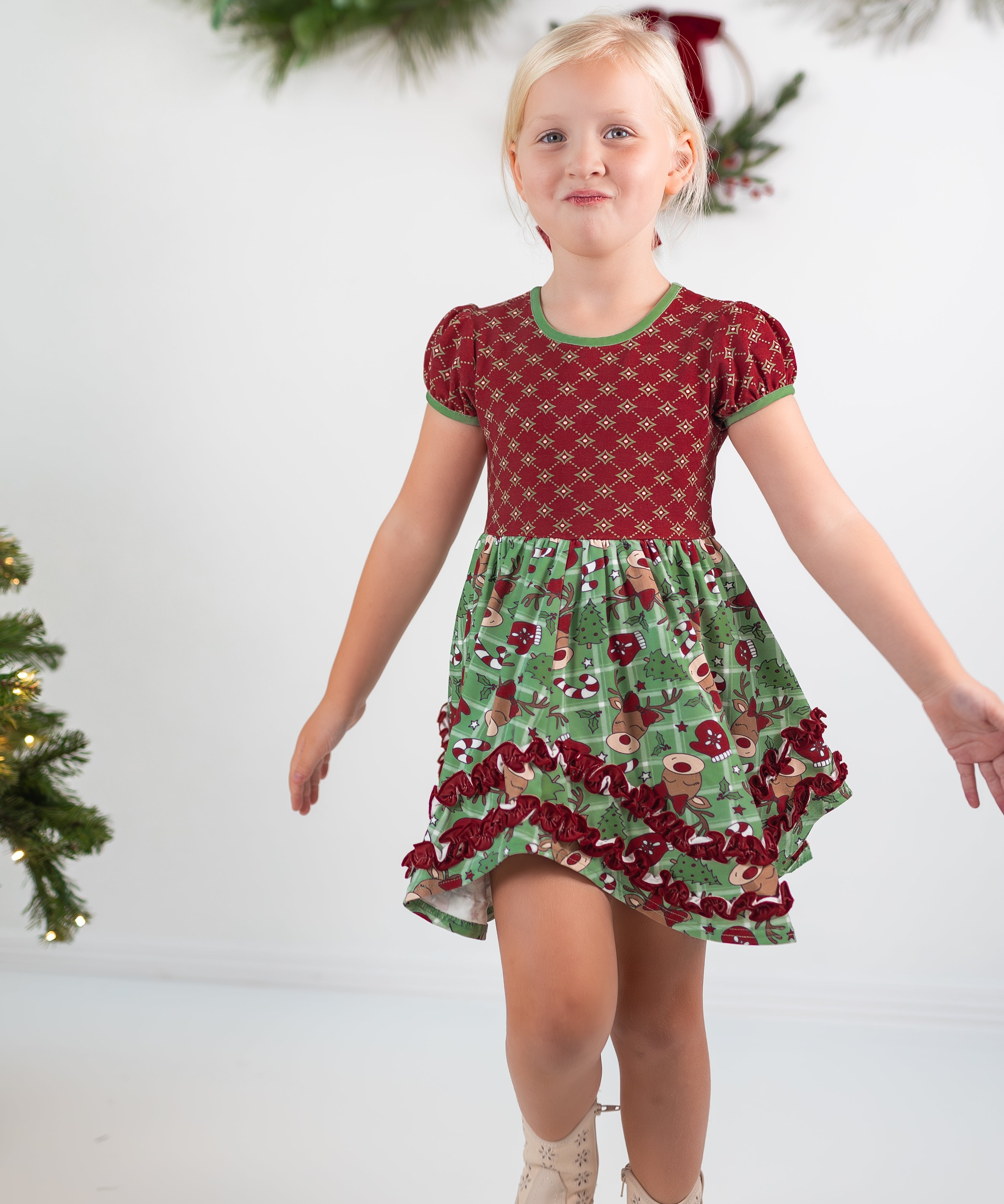 Matilda Jane Holly Days outlet Knot Dress set 4 Christmas