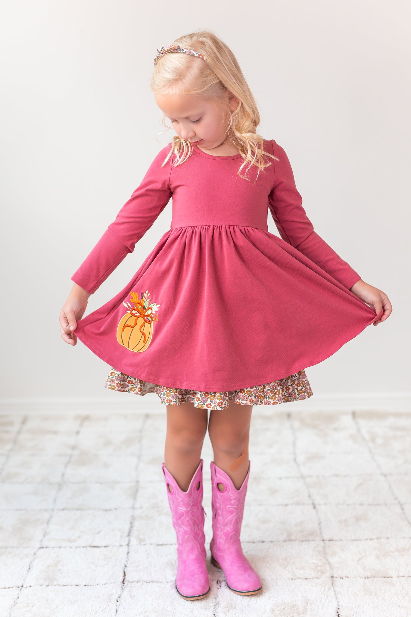 Ditsy Ruffle Roots Headband (Pre-Order)