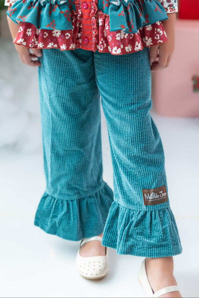 Frosted Juniper Corduroy Big Ruffles (Pre-Order)