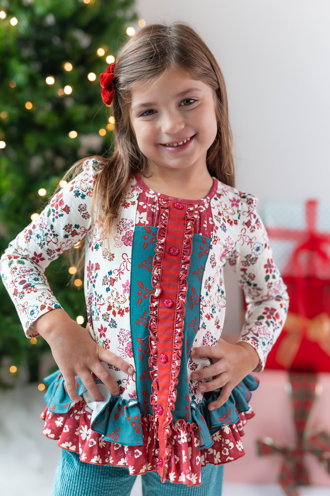 Tinselberry Lane Ruffle Tunic (Pre-Order)