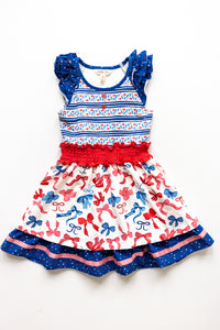 Bows Over America Ruffle Dress (Pre-Order)