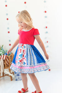 Once Upon A Flag Panel Dress (Pre-Order)