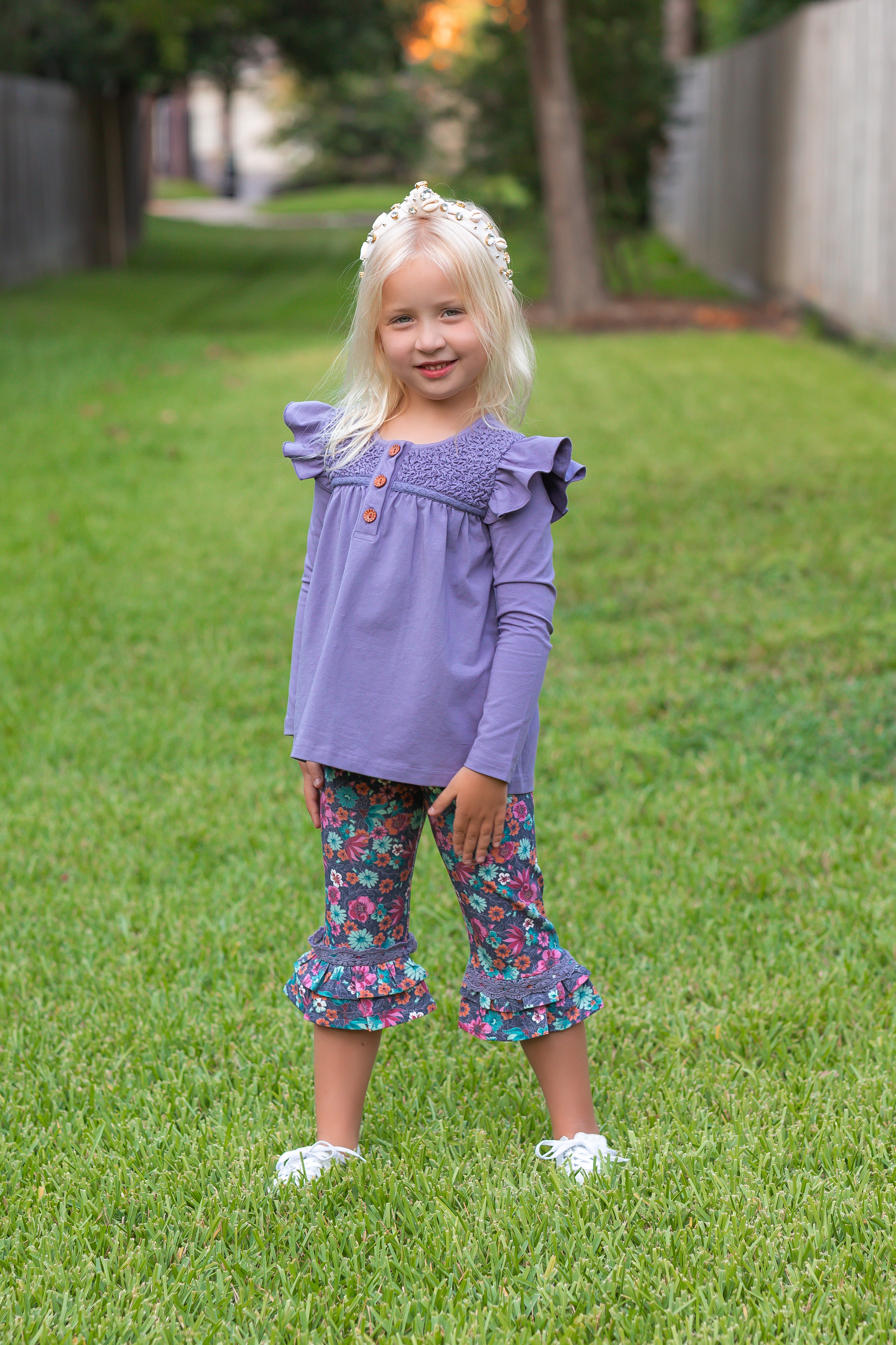 Enchanted Berry Bliss Big Ruffles Leggings (PRE-ORDER)