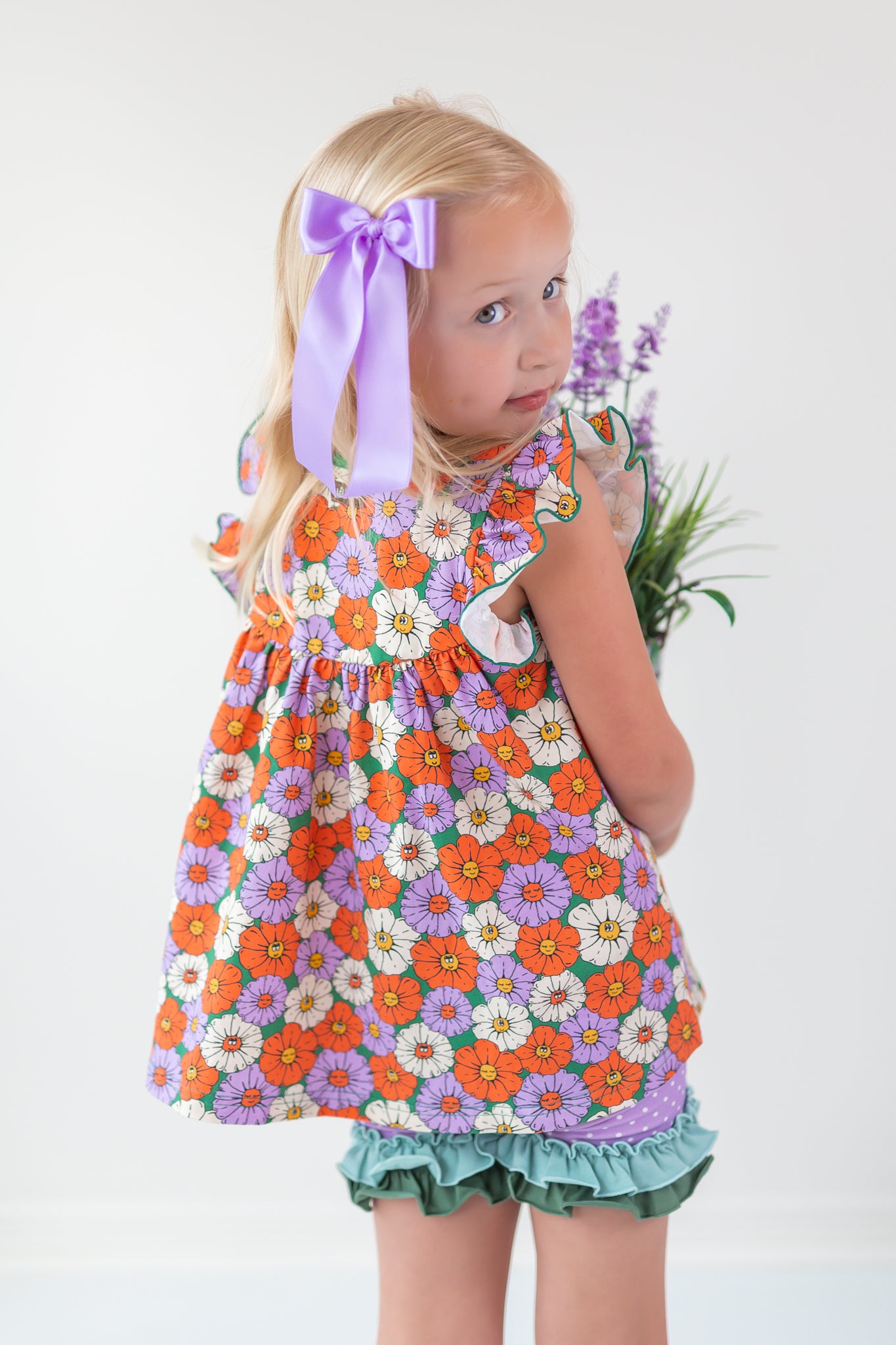 Spotted Sunshine Ruffle Shorties