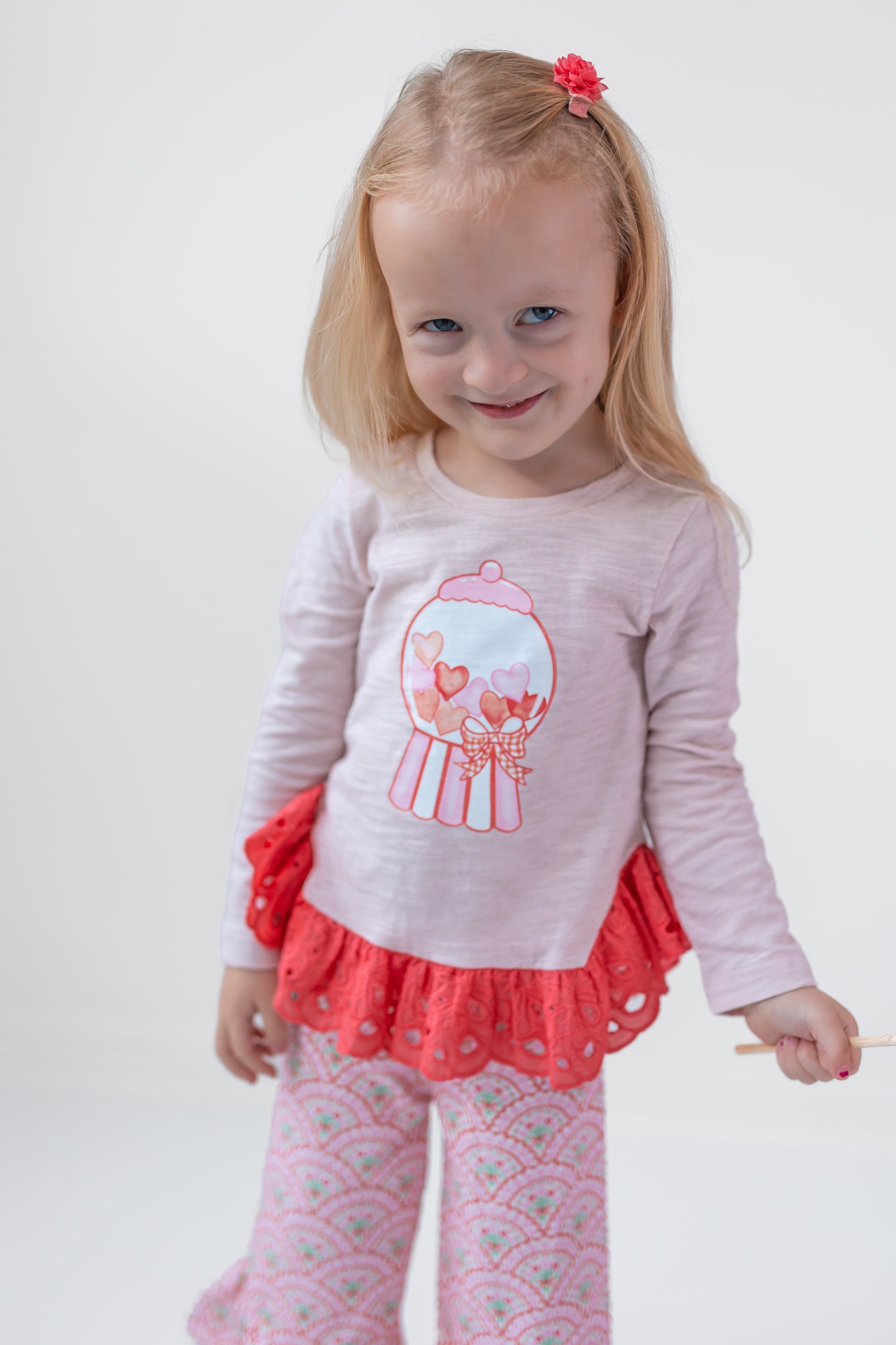Bubblegum Kisses Ruffle Tee
