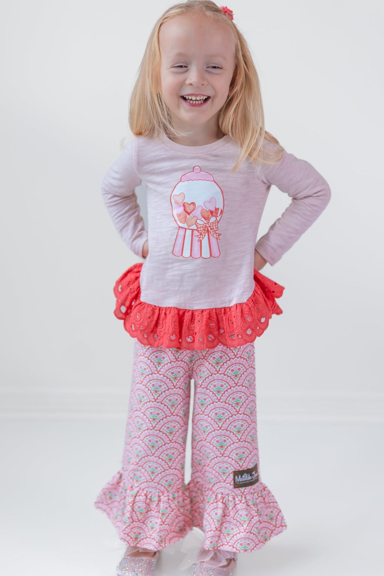 Bubblegum Kisses Ruffle Tee