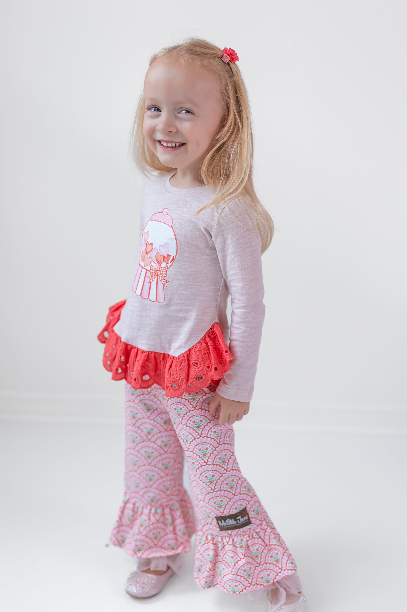 Bubblegum Kisses Ruffle Tee