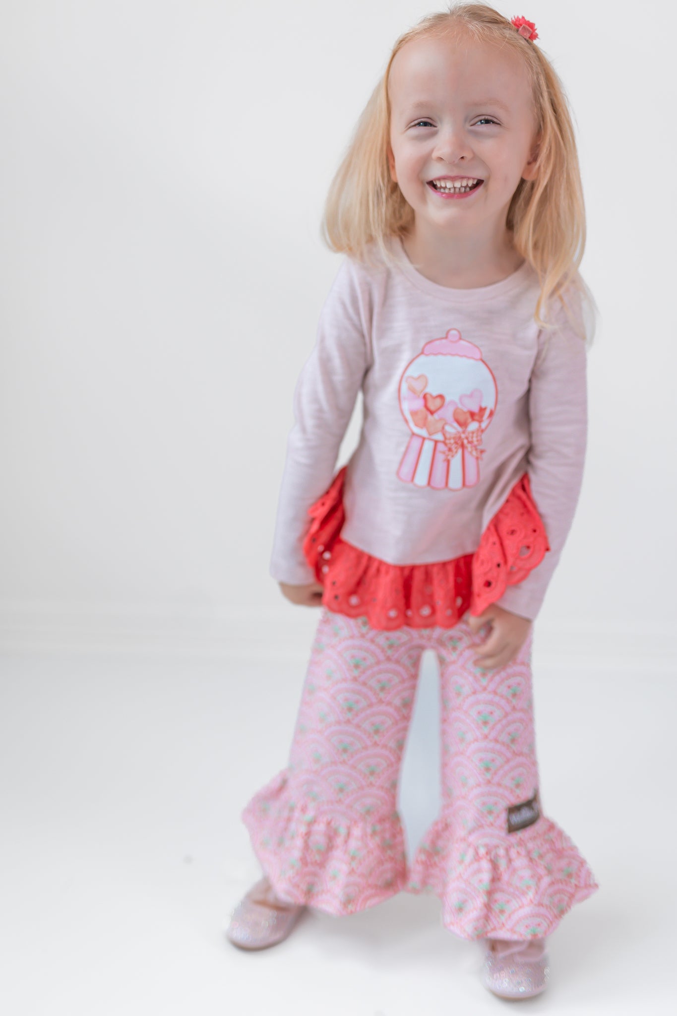 Bubblegum Kisses Ruffle Tee