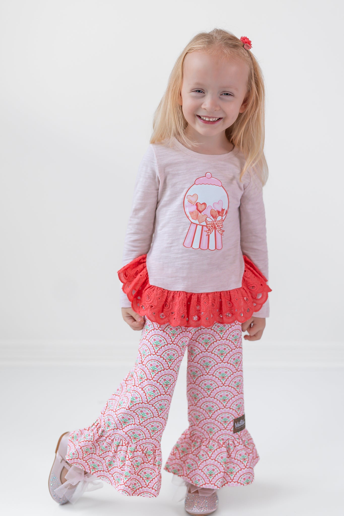 Bubblegum Kisses Ruffle Tee