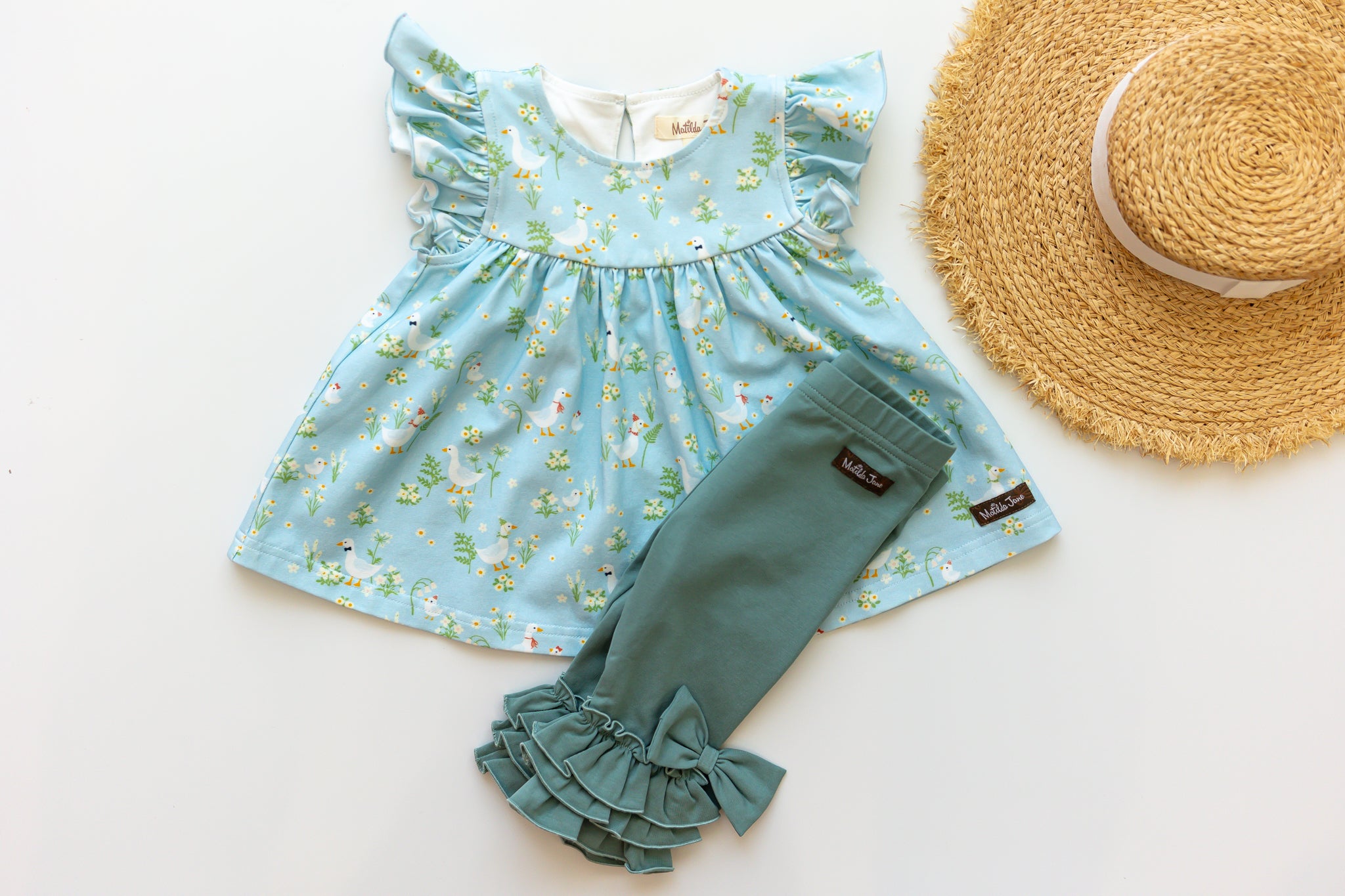 Meadow Mist Ruffle Capri (Pre-Order)