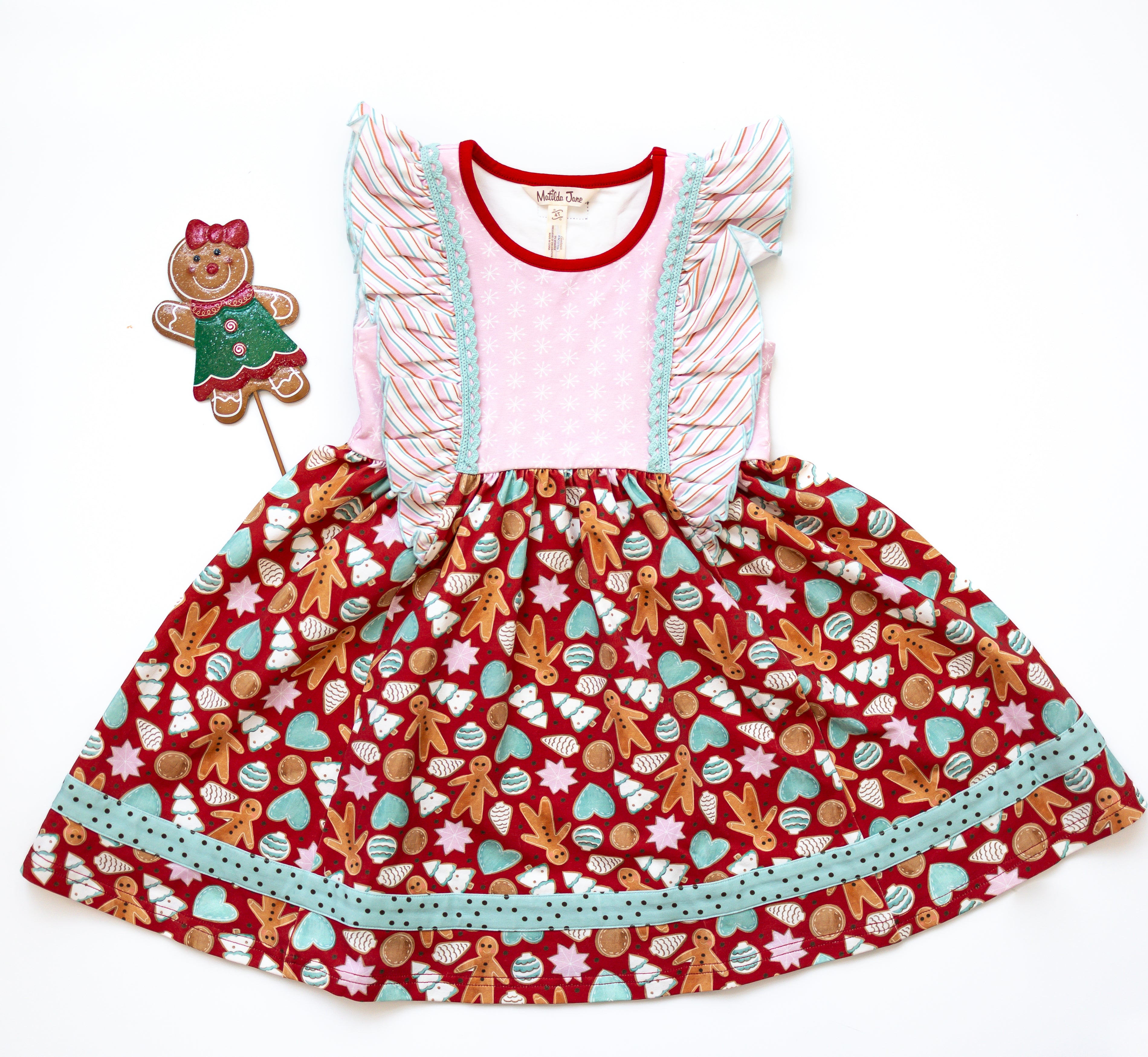 Matilda Jane selling Girl's Apron Style Rear Ruffle Dress 18m-24m