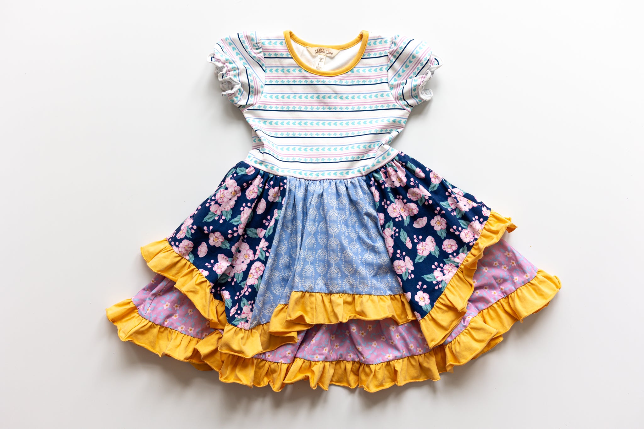 Patchwork Parade Ruffle Dress (Pre-Order)
