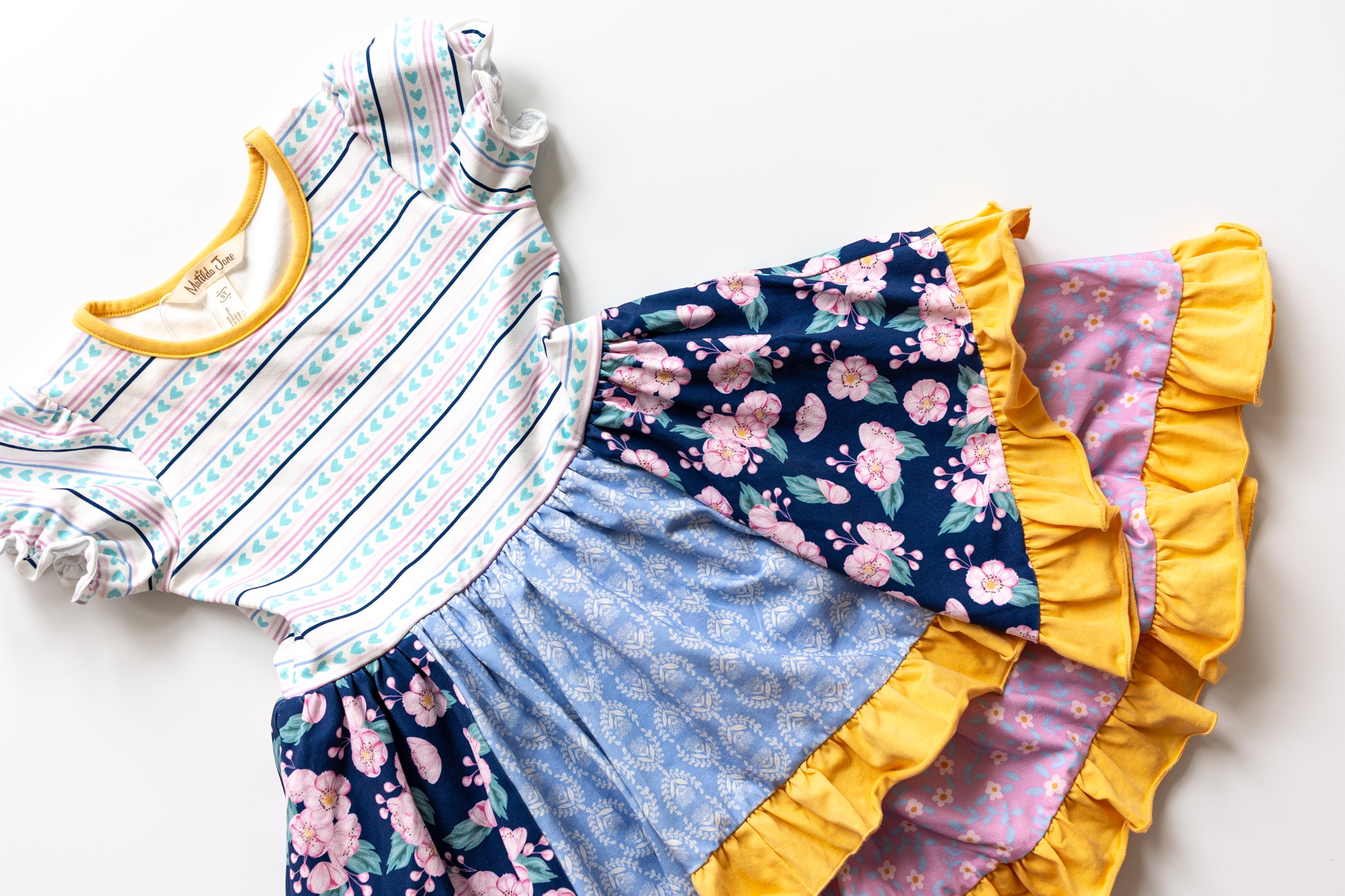 Patchwork Parade Ruffle Dress (Pre-Order)