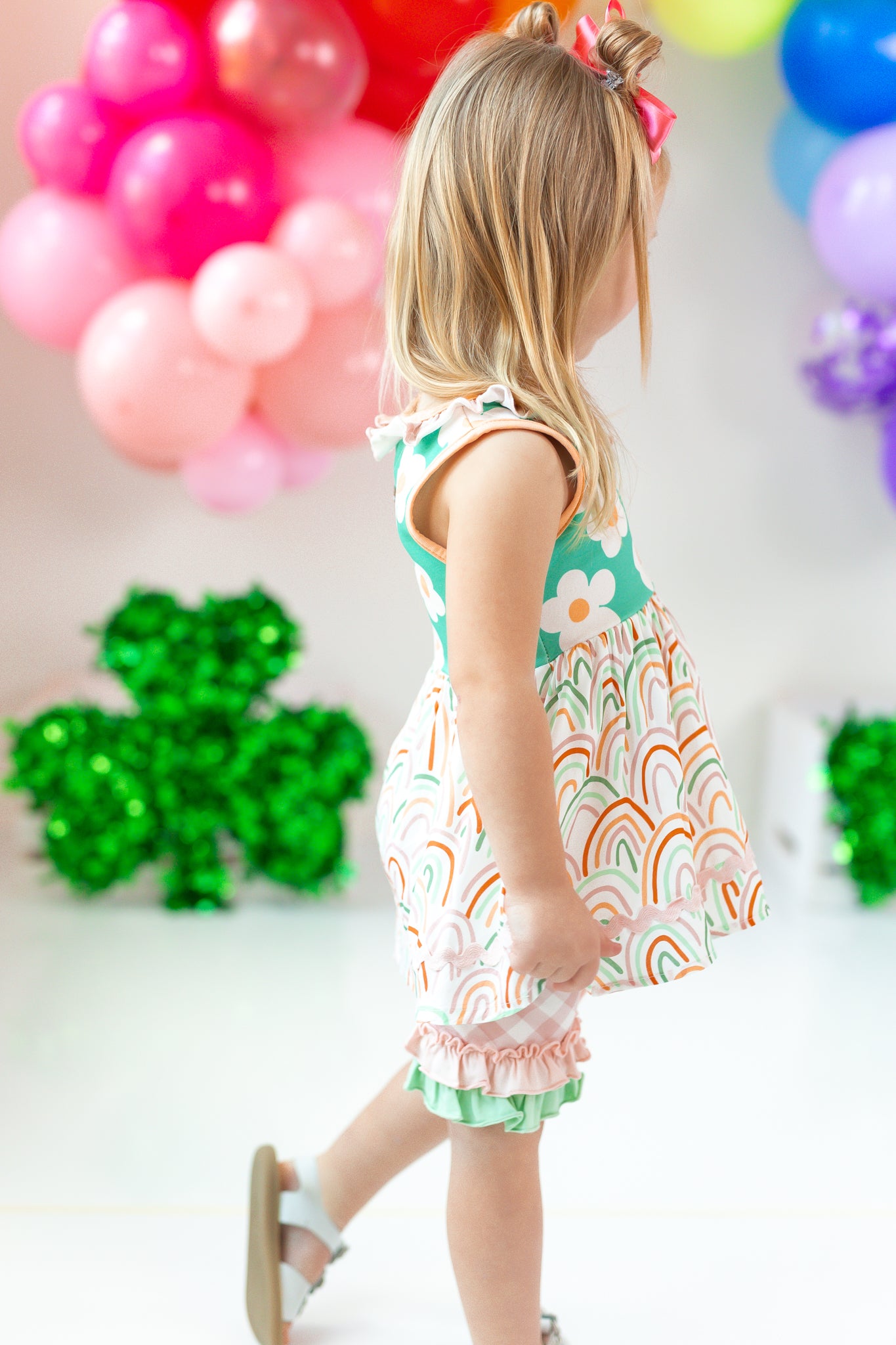 Pink Clover Patch Ruffle Shorties