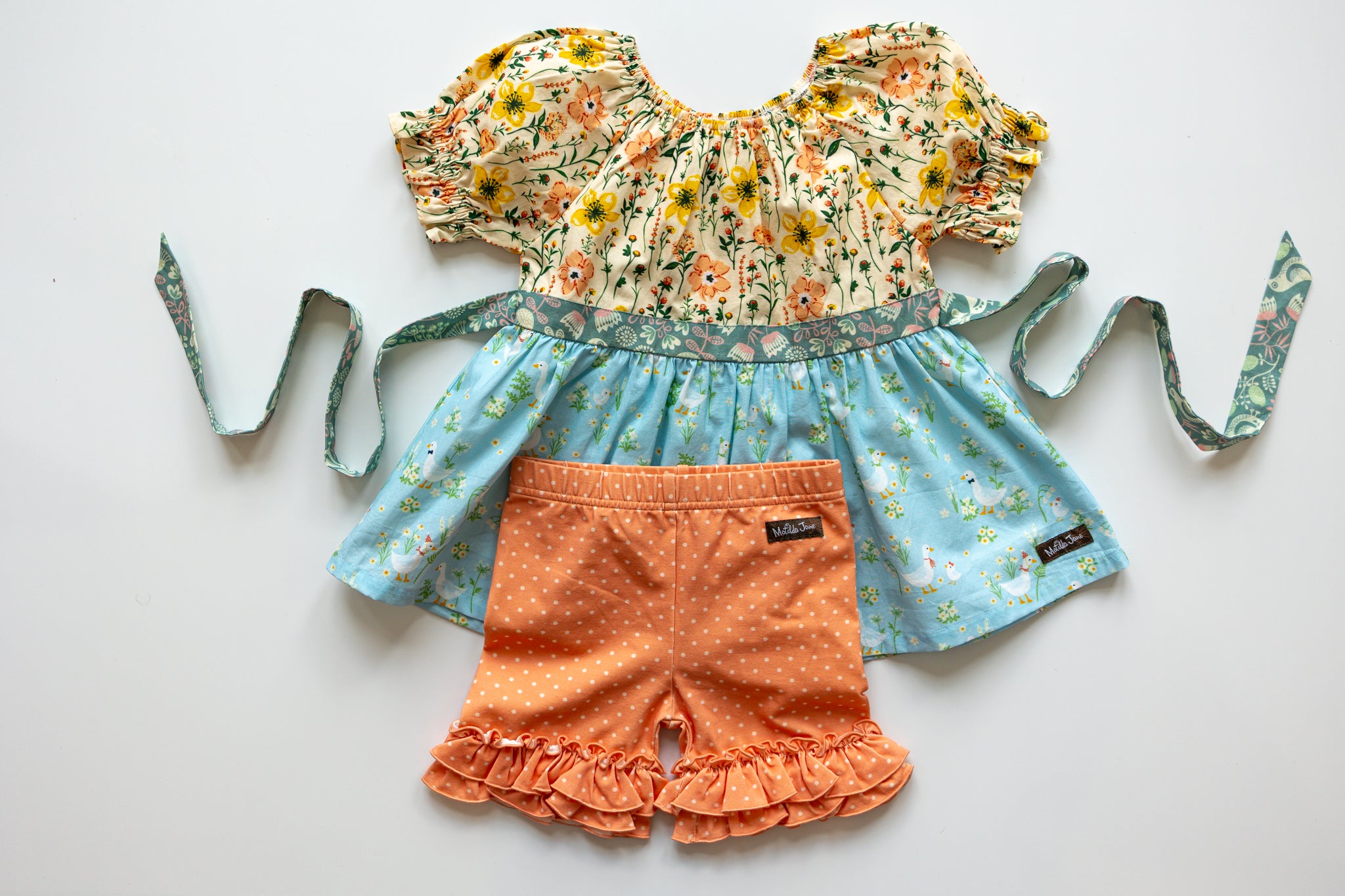 Just Peachy Ruffle Shorties (Pre-Order)