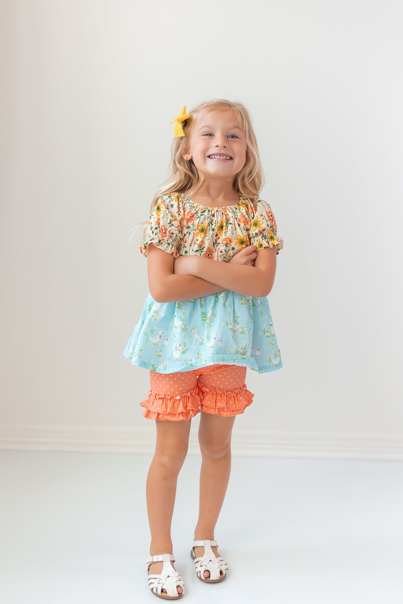 Just Peachy Ruffle Shorties (Pre-Order)