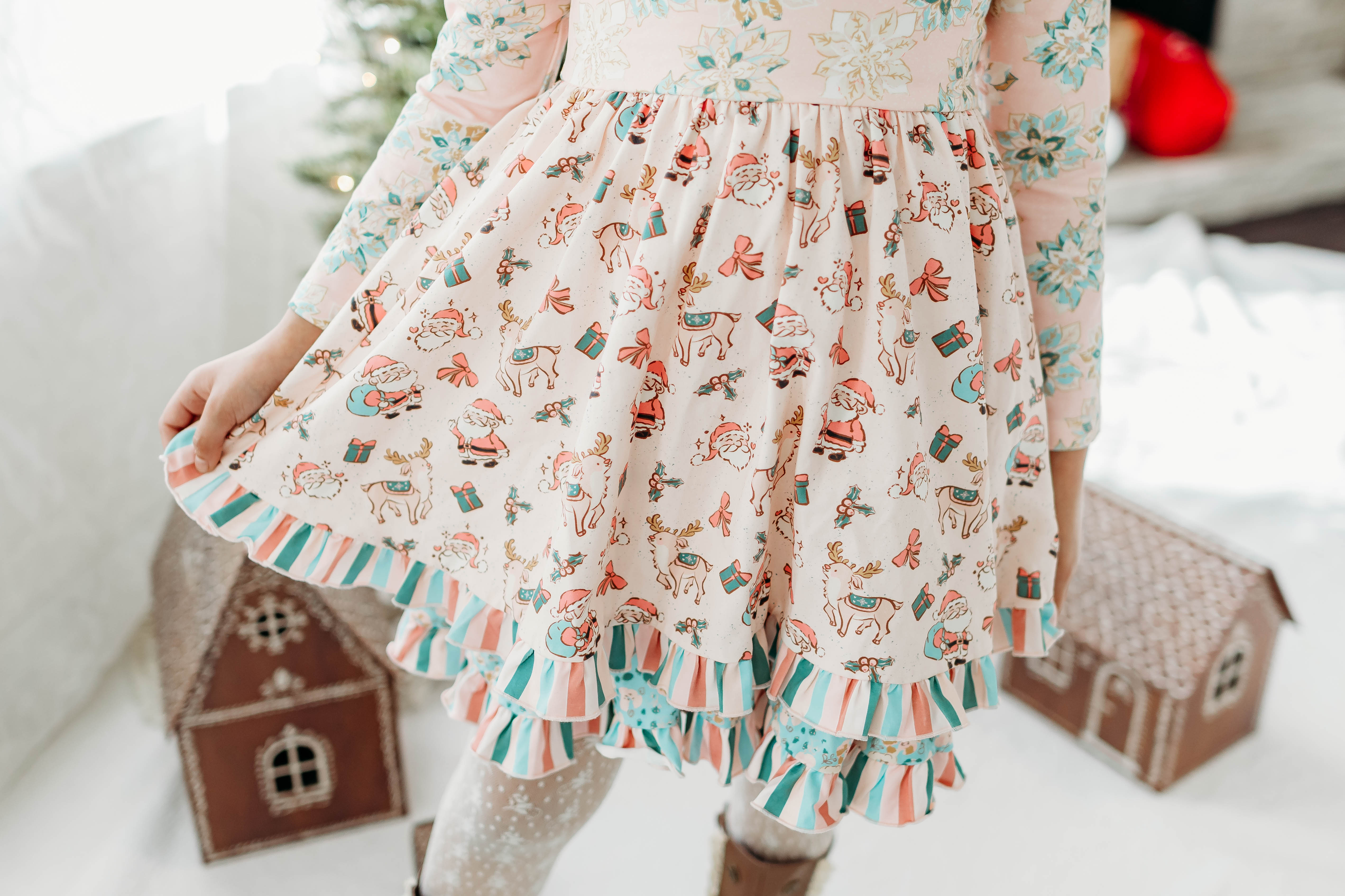 Santas Sugarplum Ruffle Dress (Pre-Order)