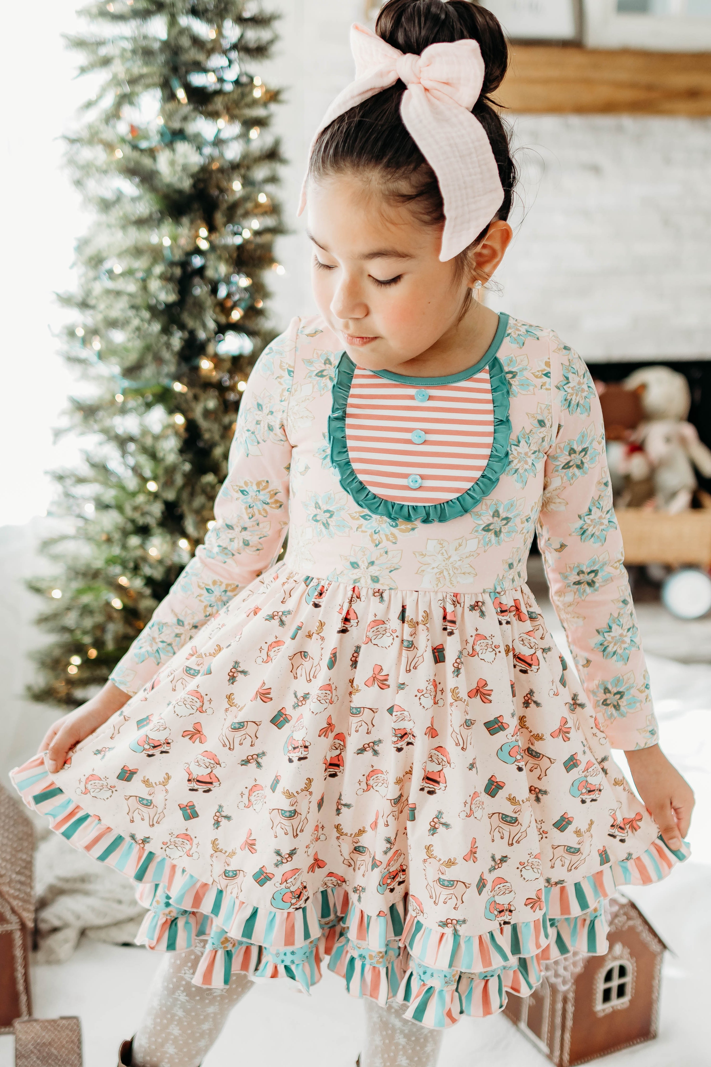 Santas Sugarplum Ruffle Dress (Pre-Order)