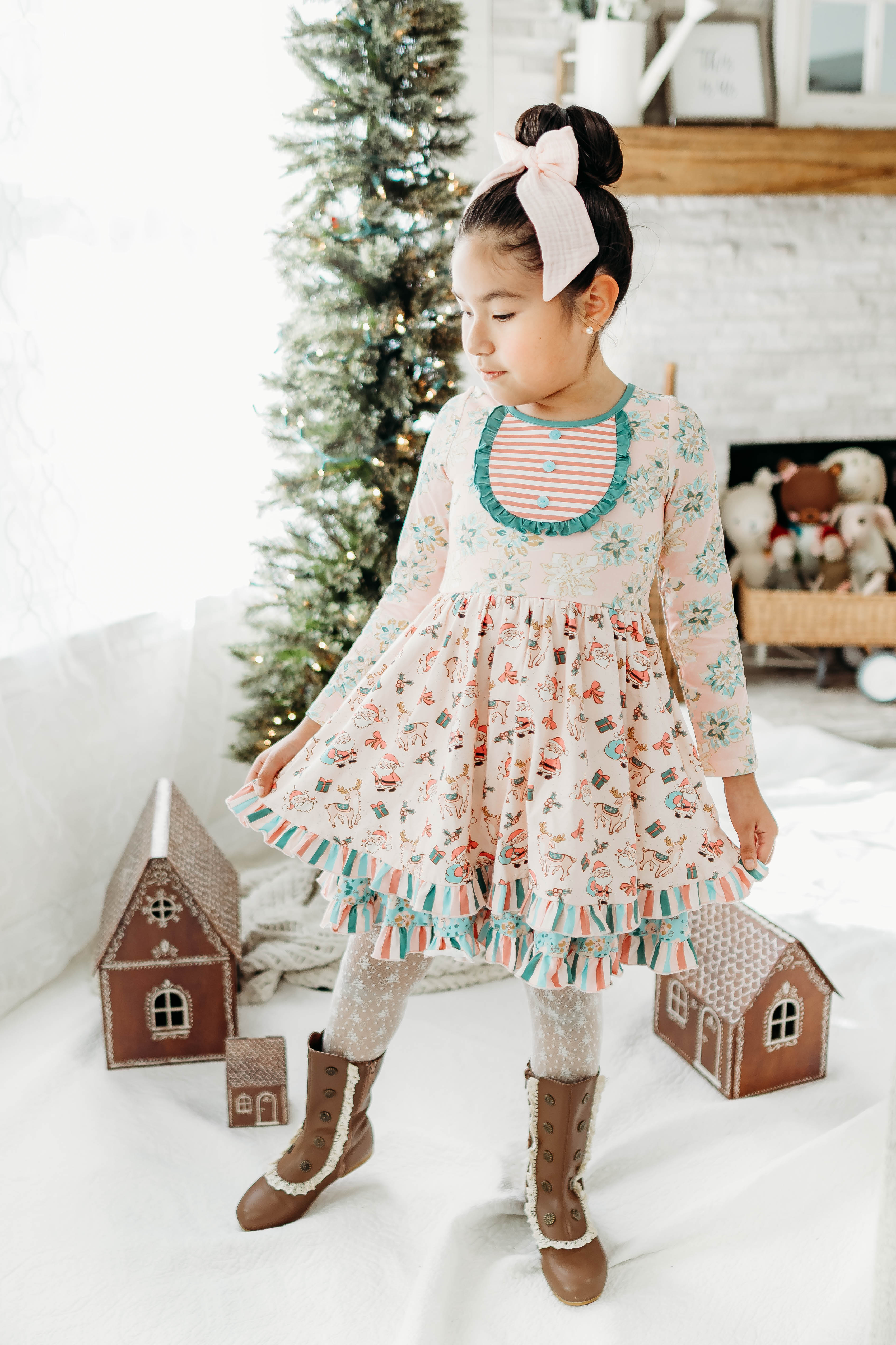 Santas Sugarplum Ruffle Dress (Pre-Order)