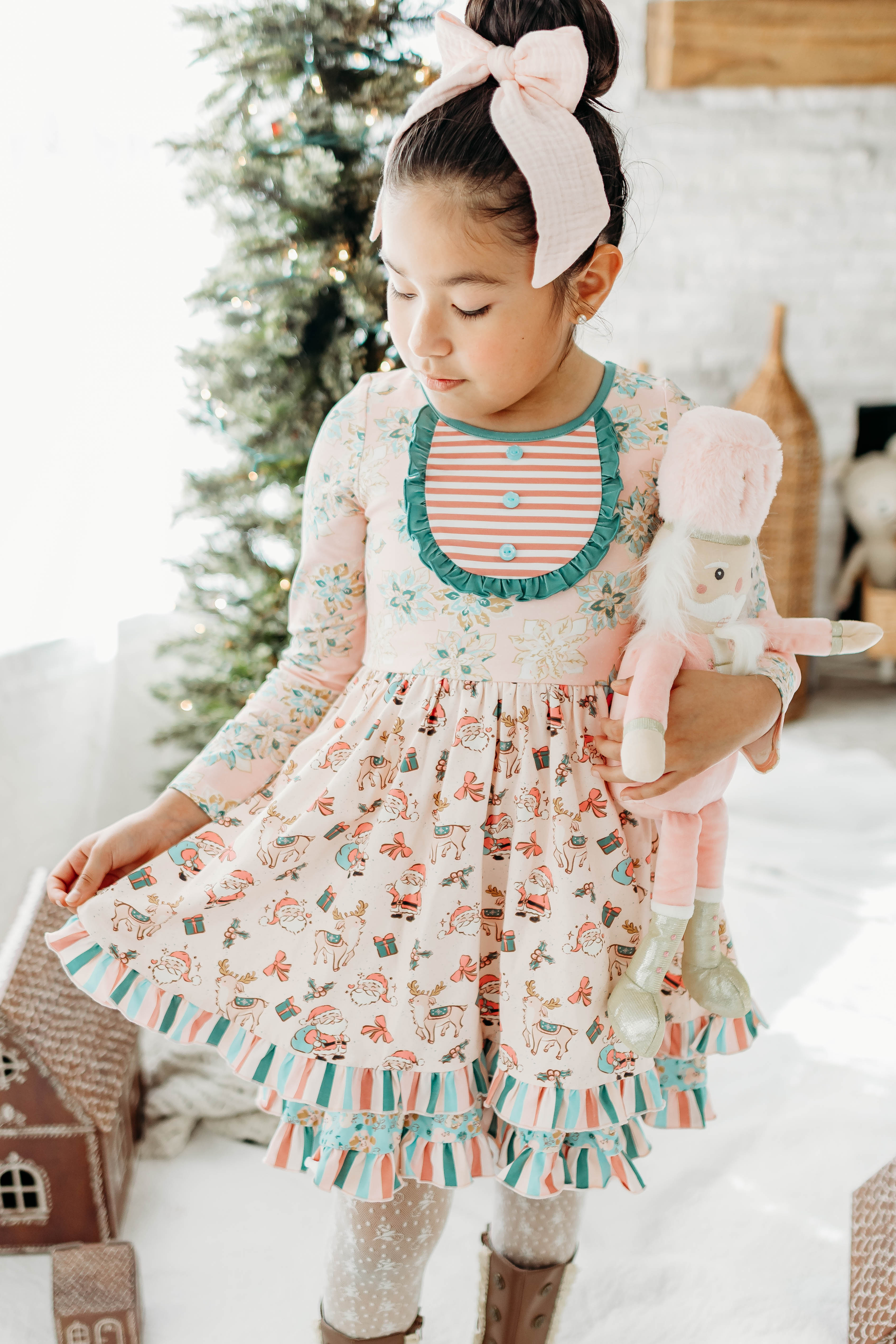 Santas Sugarplum Ruffle Dress (Pre-Order)