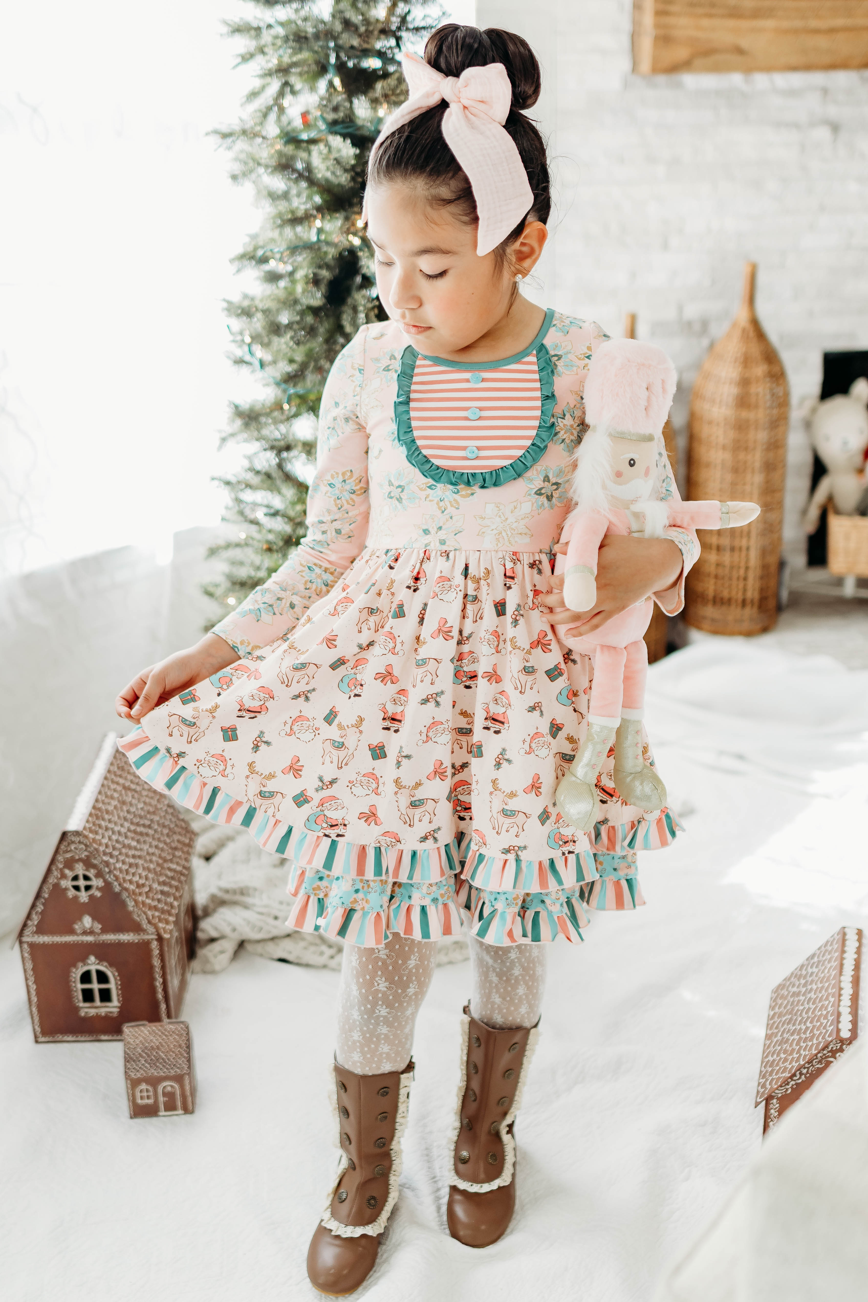 Santas Sugarplum Ruffle Dress (Pre-Order)