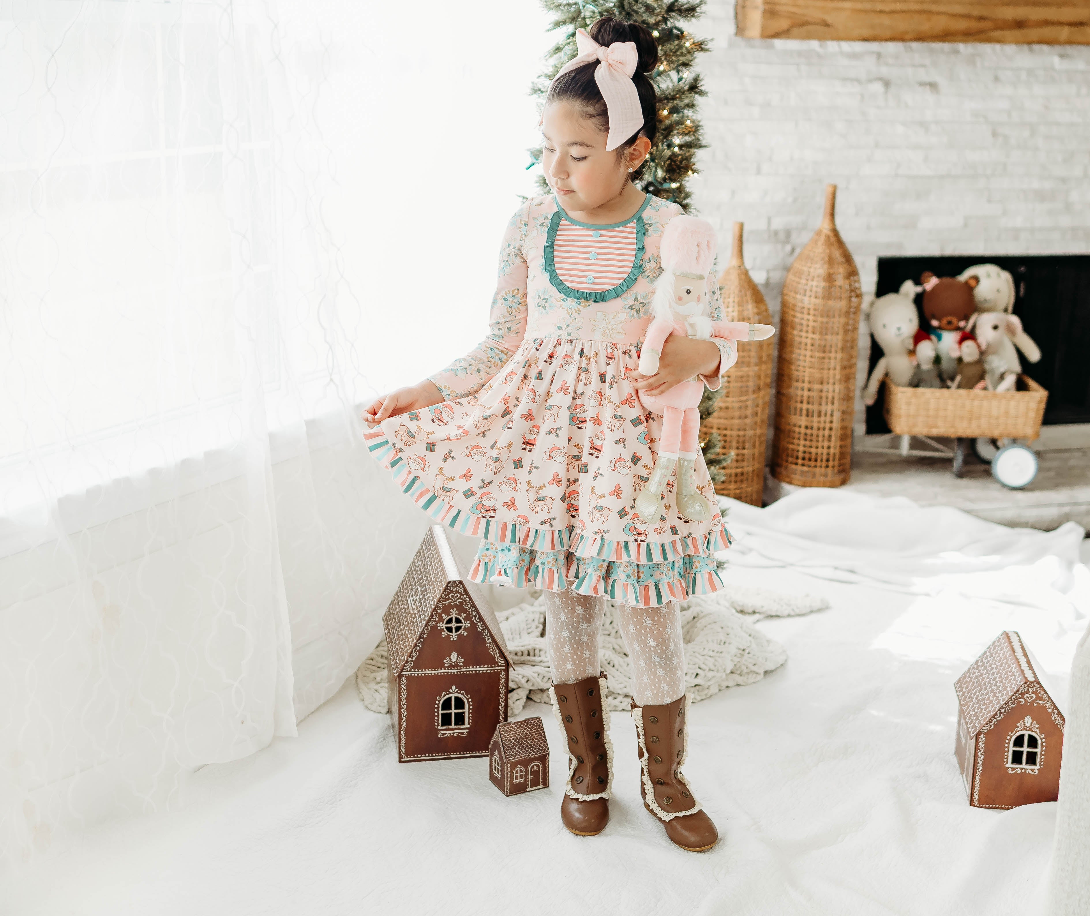 Santas Sugarplum Ruffle Dress (Pre-Order)
