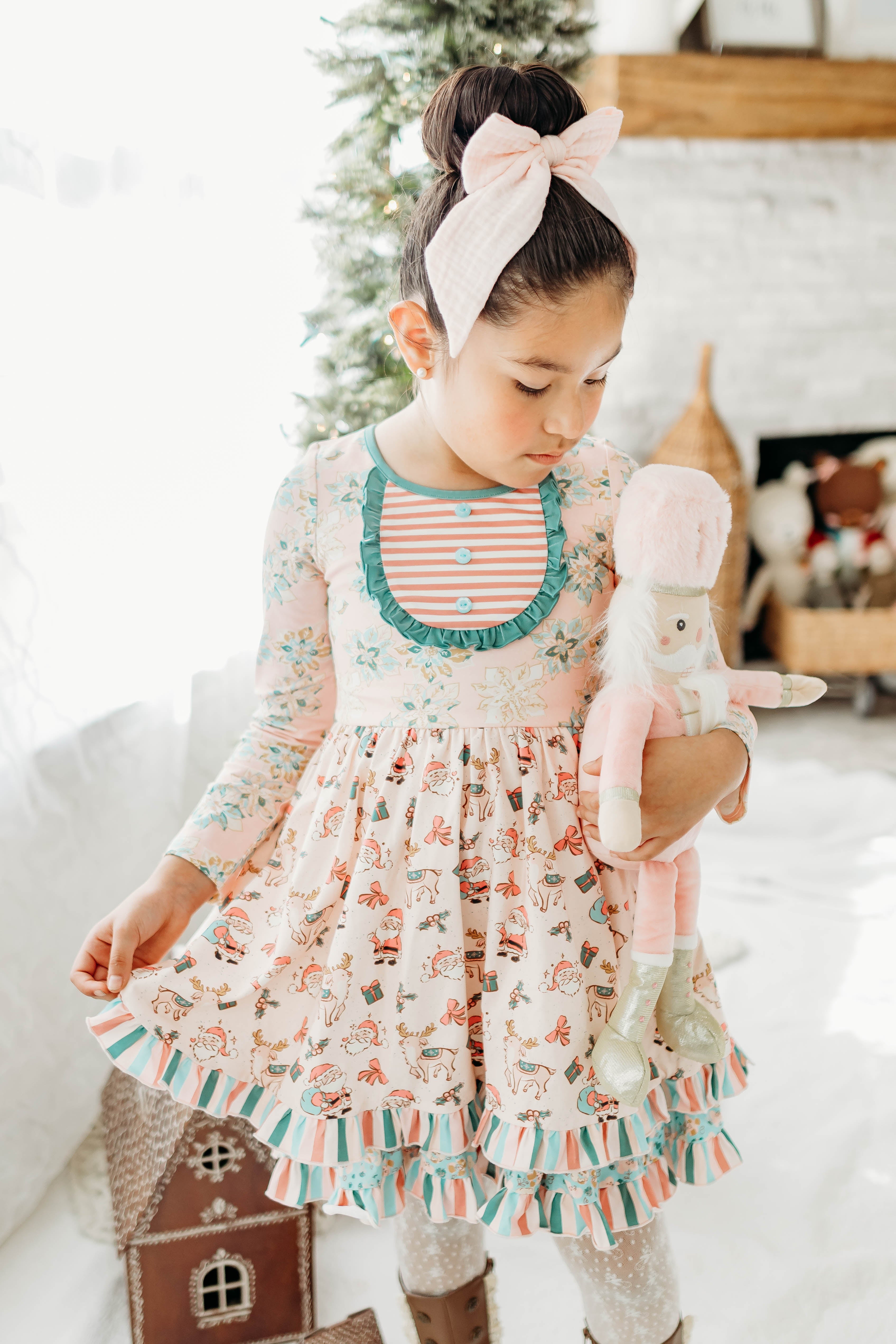 Santas Sugarplum Ruffle Dress (Pre-Order)