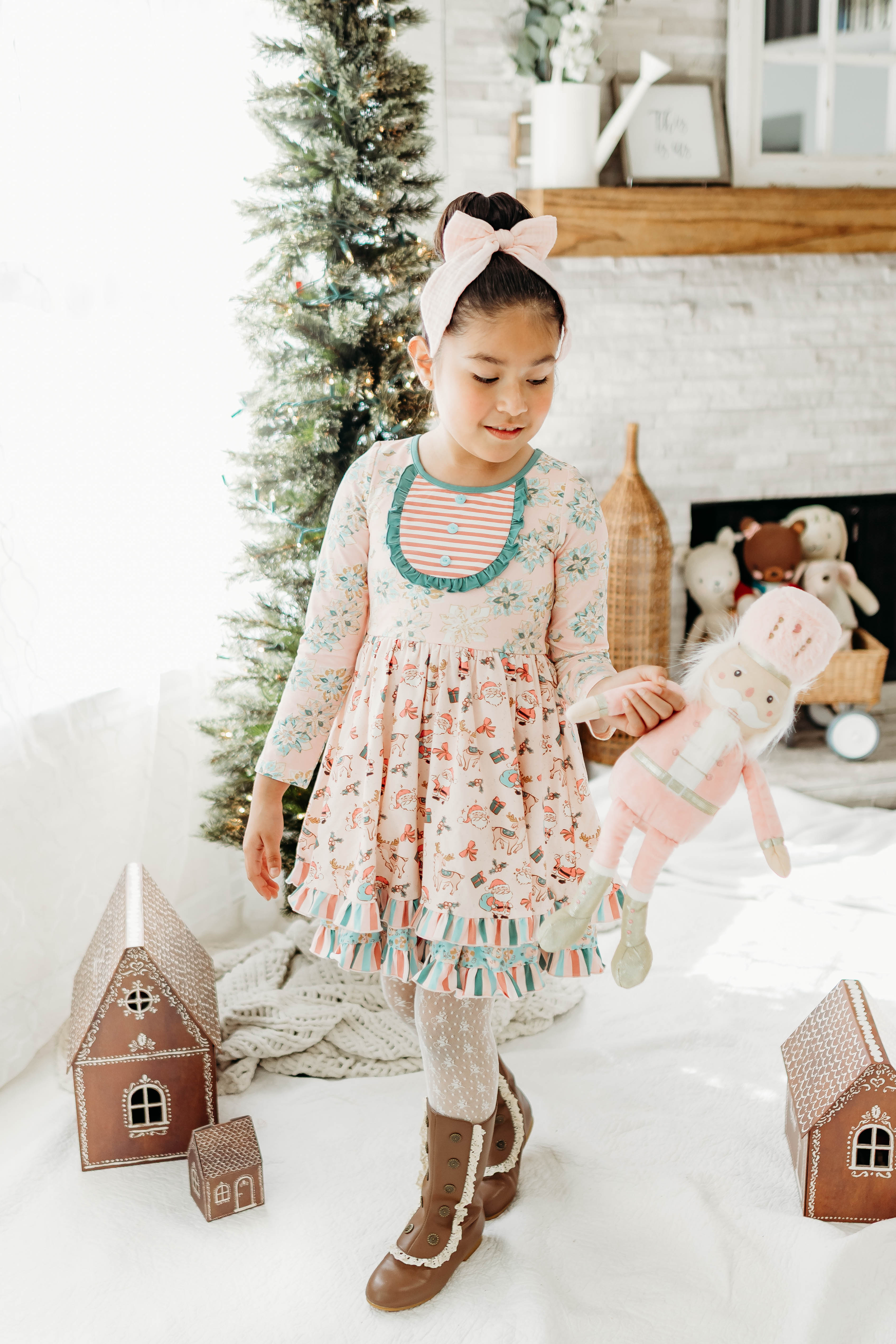 Santas Sugarplum Ruffle Dress (Pre-Order)
